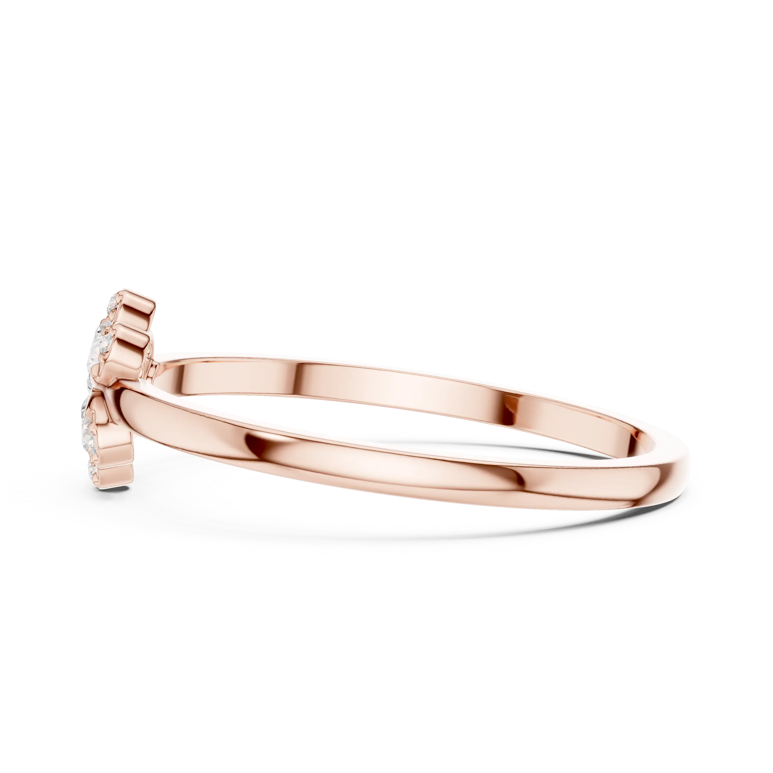 MJCLS7 - Dainty Heart Shaped Petal Flower Blossom Ring