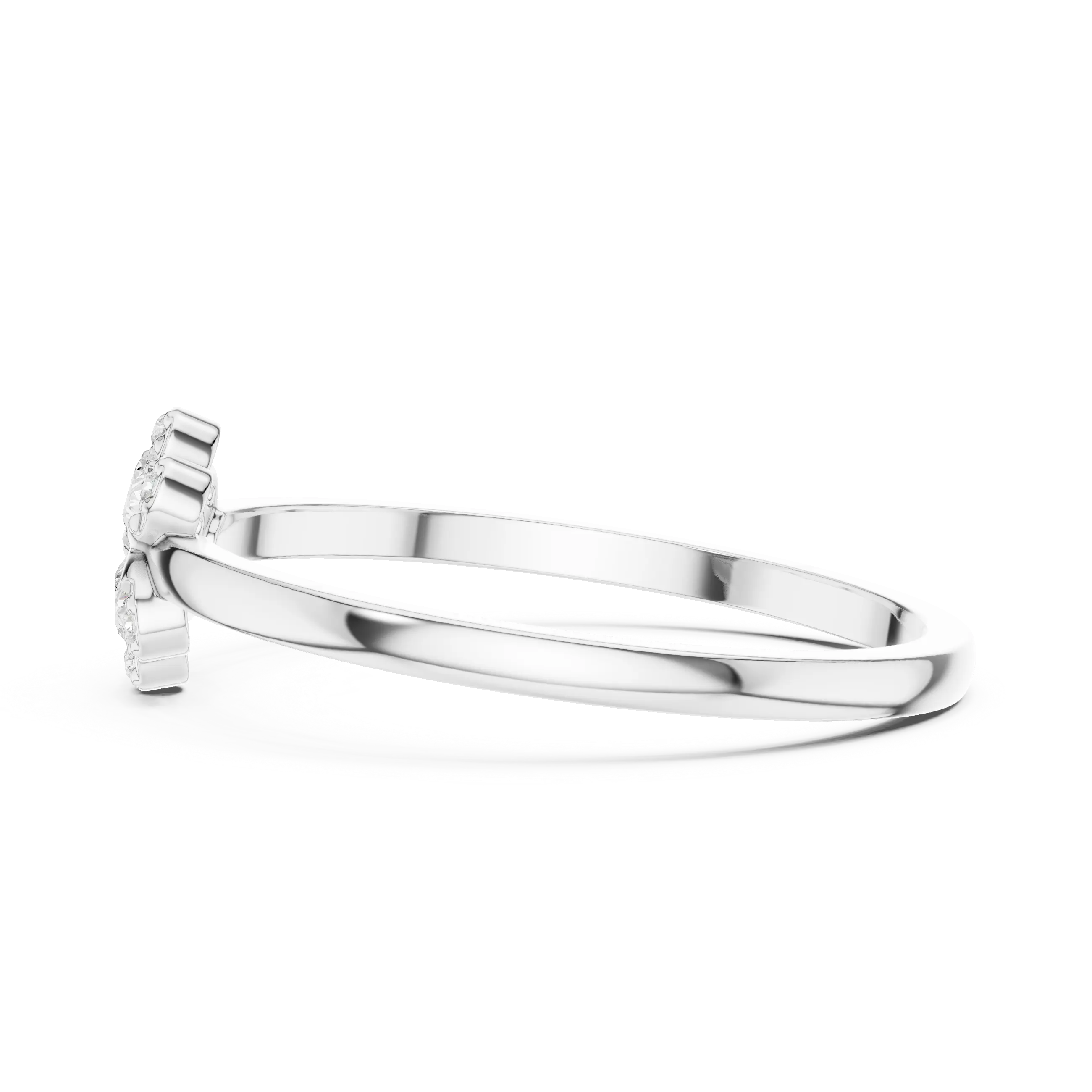 MJCLS7 - Dainty Heart Shaped Petal Flower Blossom Ring