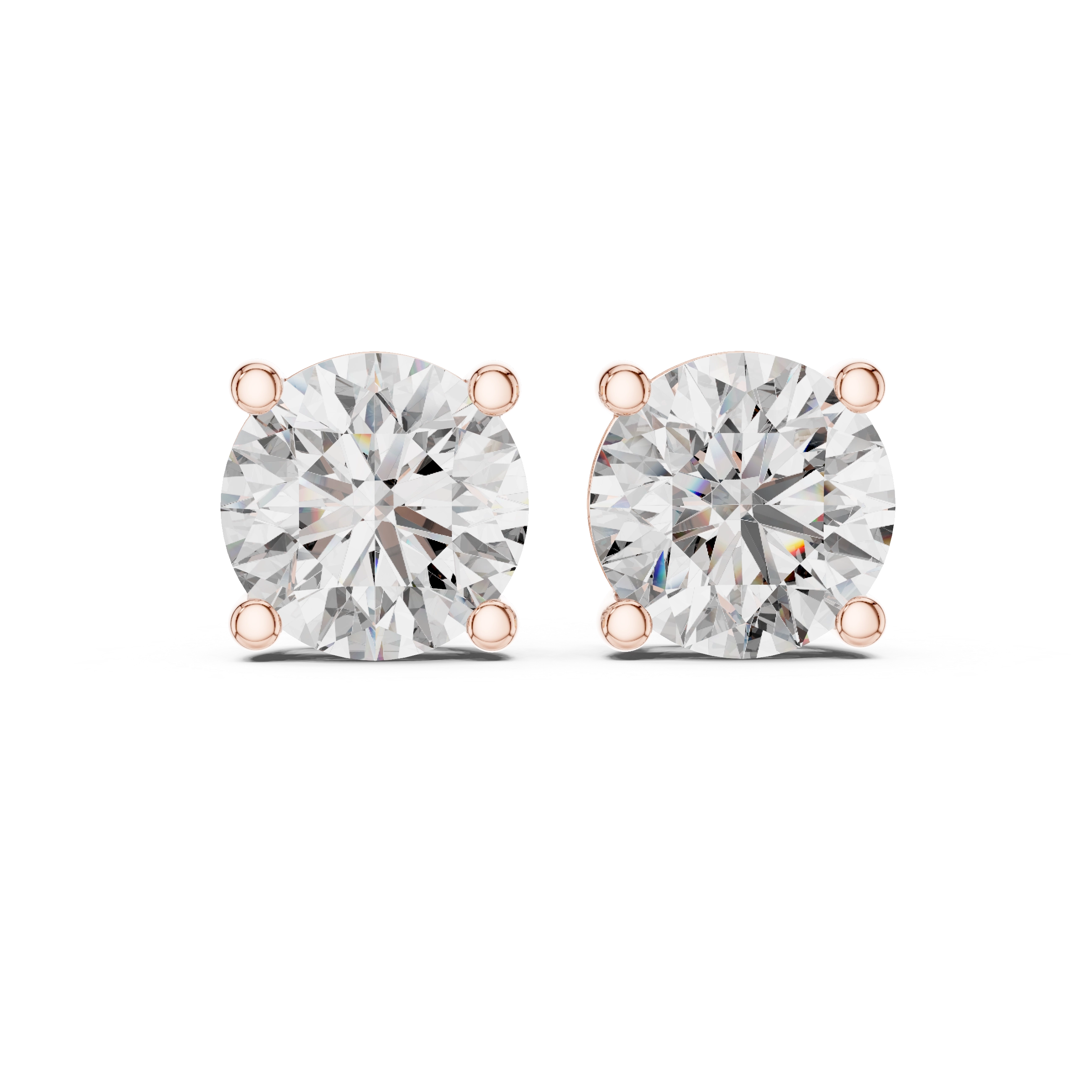 MJER01 -Classic Four-Prong Round Cut Solitaire Studs