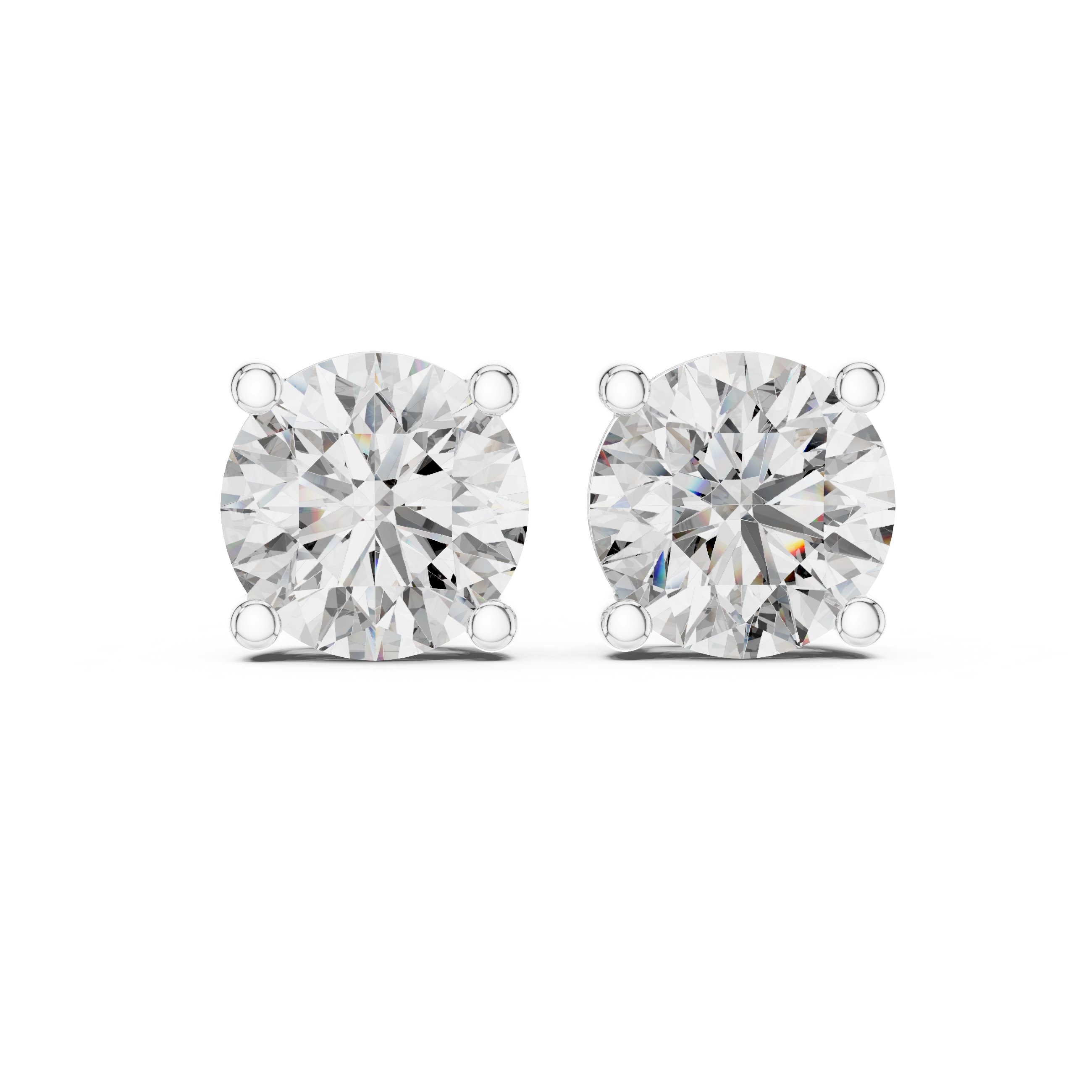 MJER01 -Classic Four-Prong Round Cut Solitaire Studs