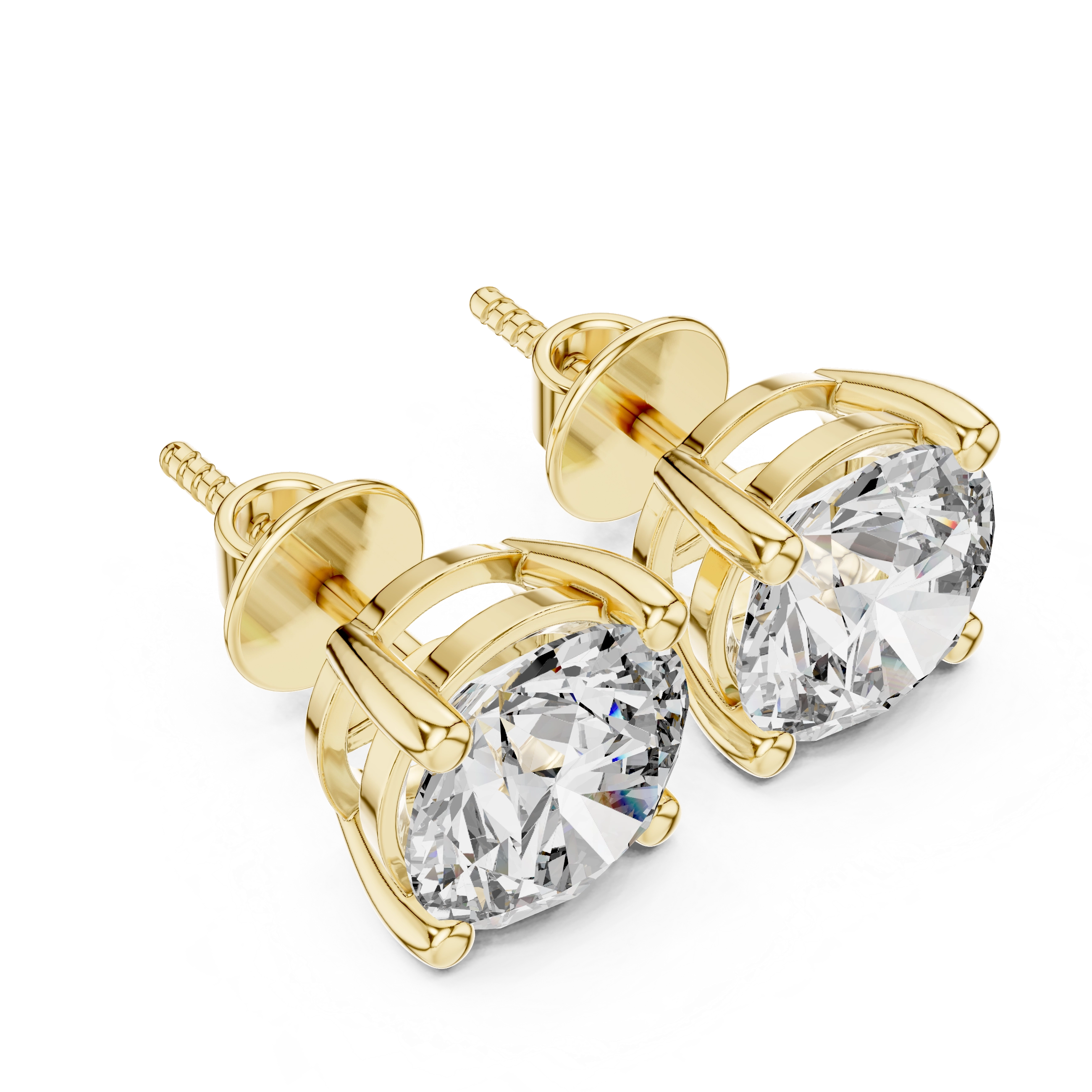 MJER01 -Classic Four-Prong Round Cut Solitaire Studs