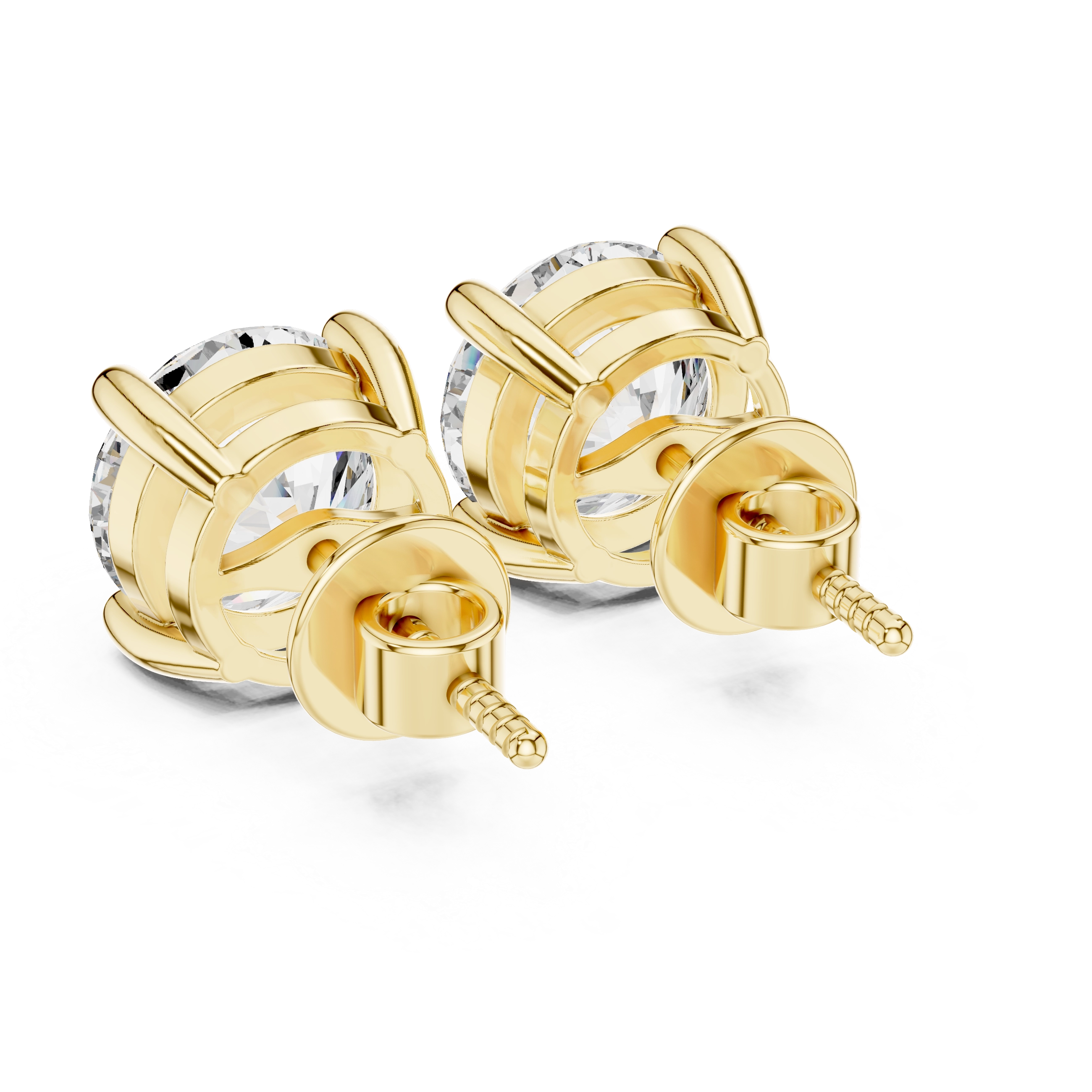 MJER01 -Classic Four-Prong Round Cut Solitaire Studs