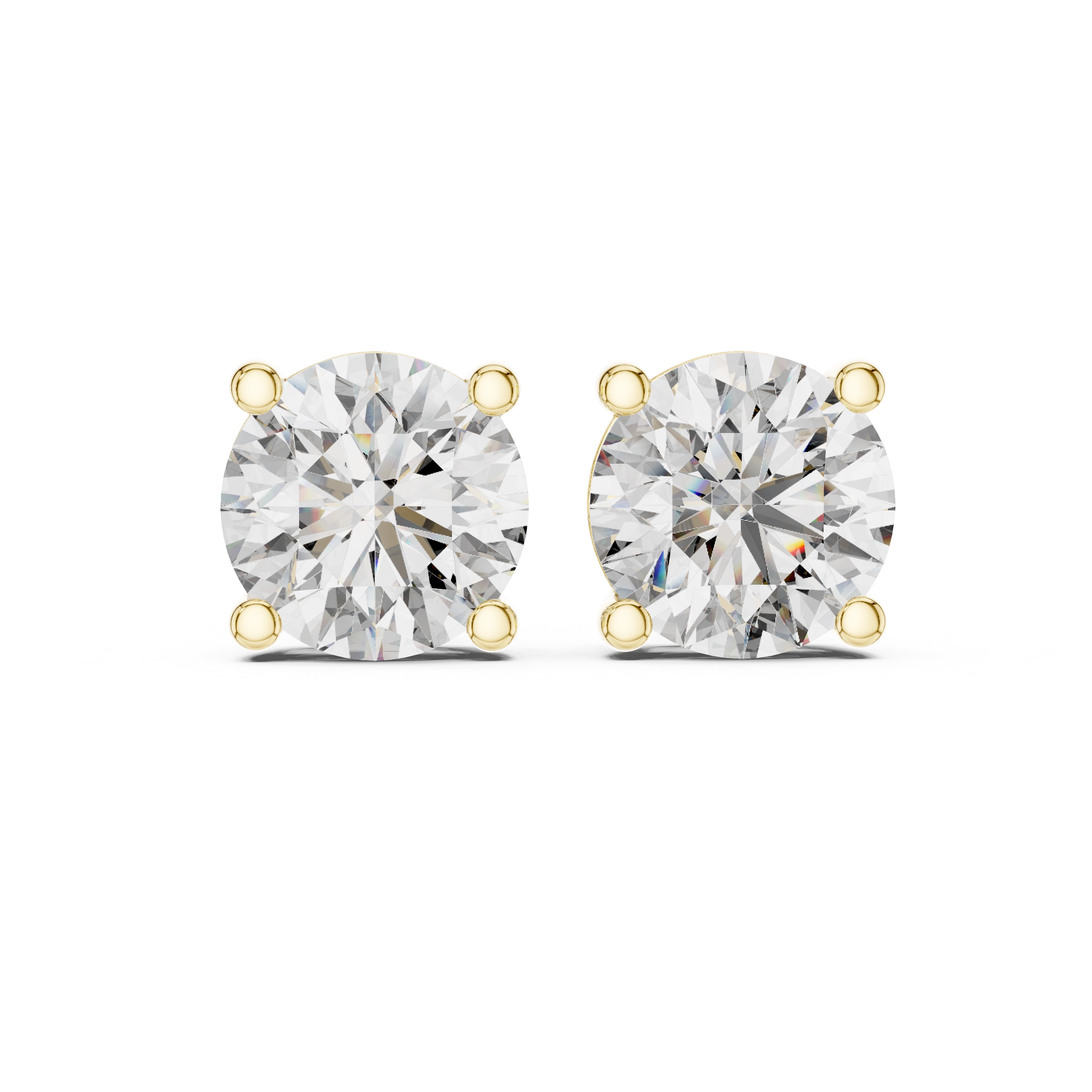 MJER01 -Classic Four-Prong Round Cut Solitaire Studs