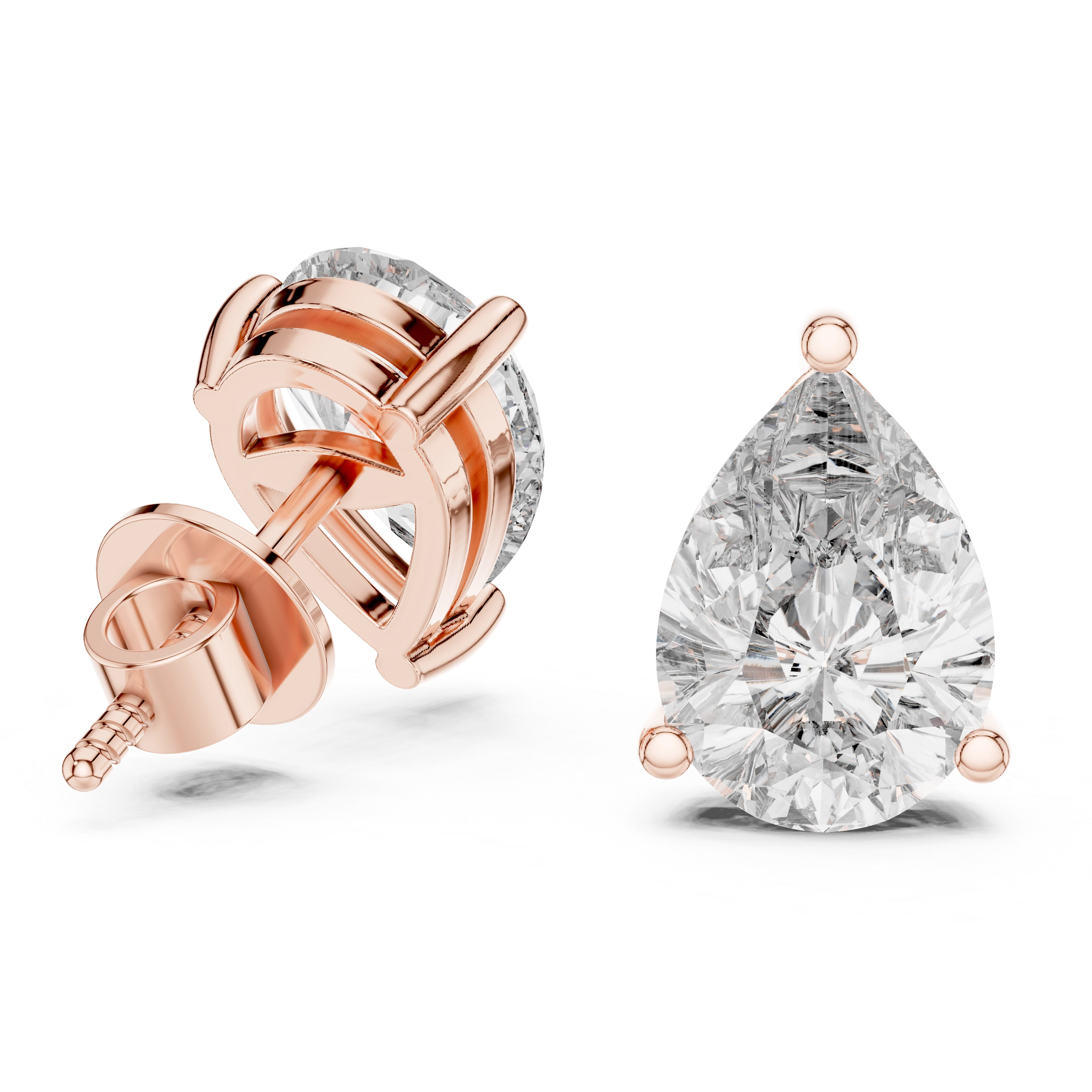 MJER02 - Classic Four-Prong Round Cut Solitaire Studs