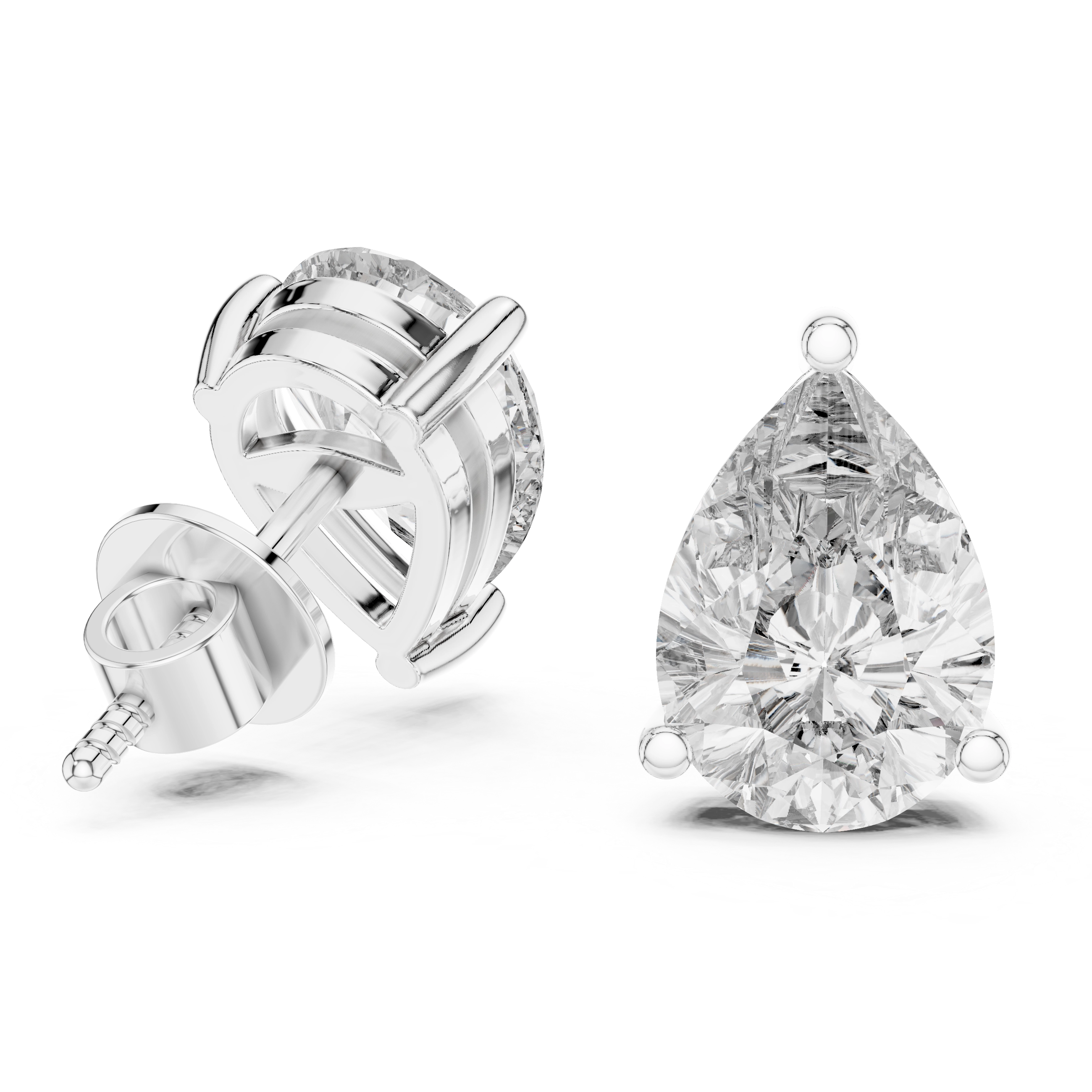 MJER02 - Classic Four-Prong Round Cut Solitaire Studs