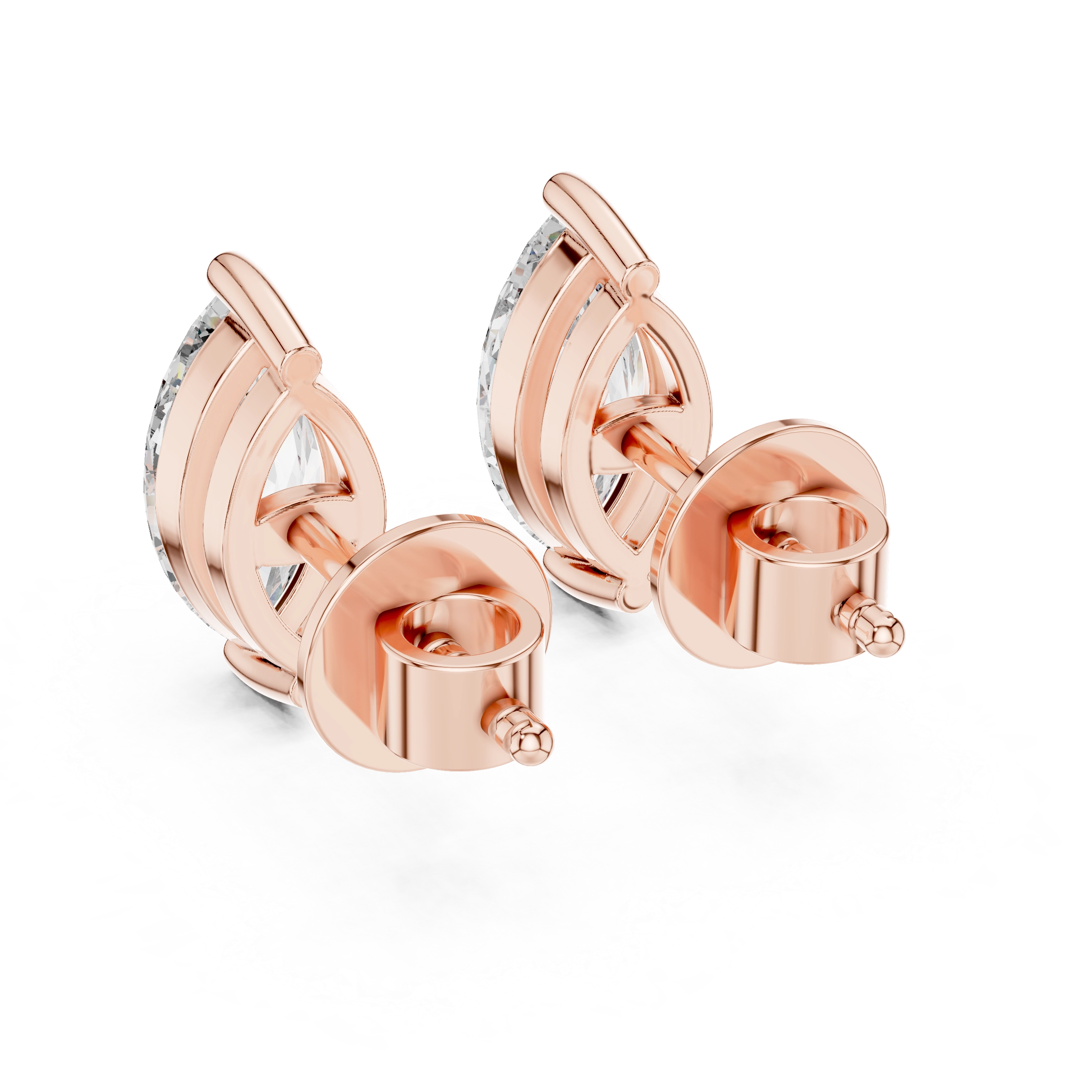 MJER03 - Marquise Cut Solitaire Earring Pair