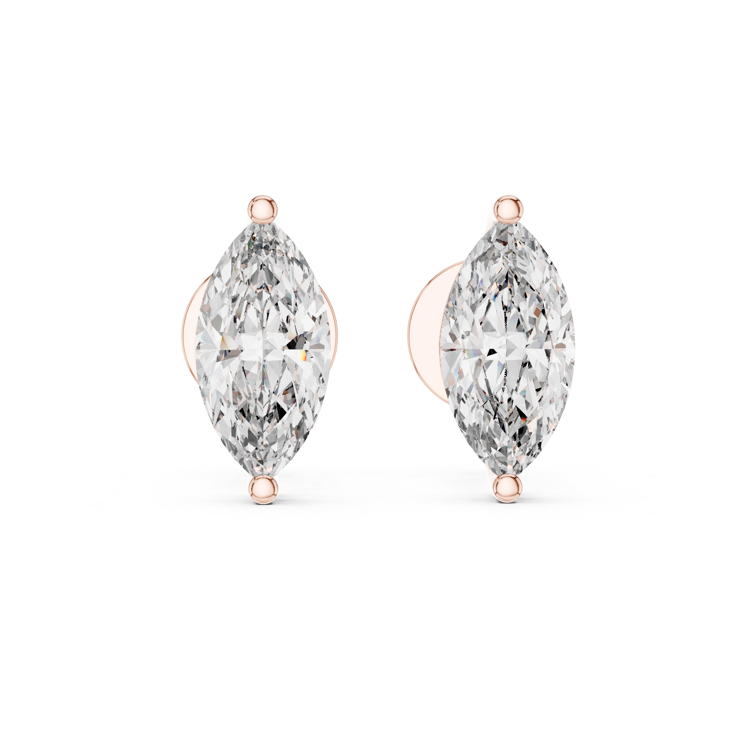 MJER03 - Marquise Cut Solitaire Earring Pair