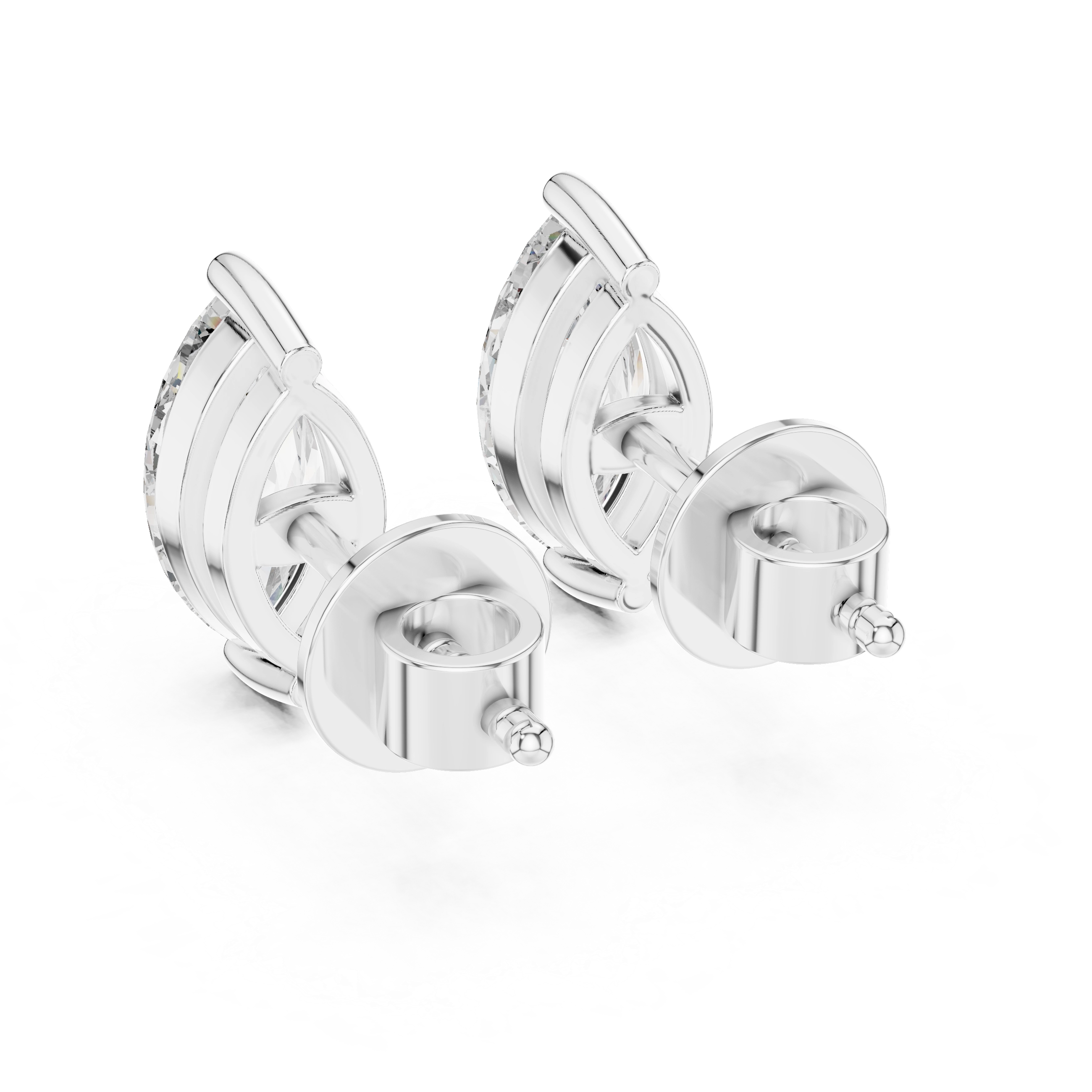 MJER03 - Marquise Cut Solitaire Earring Pair