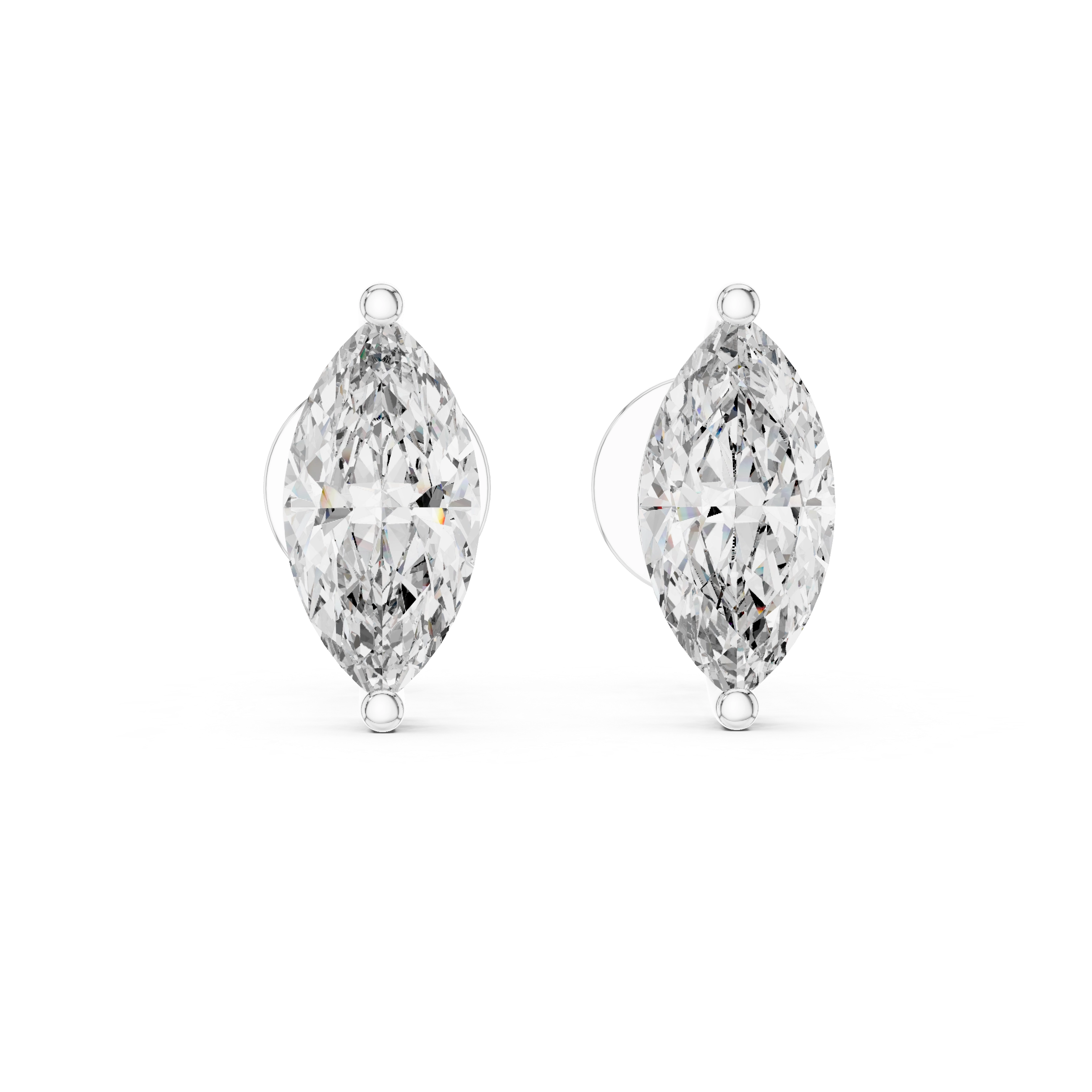 MJER03 - Marquise Cut Solitaire Earring Pair