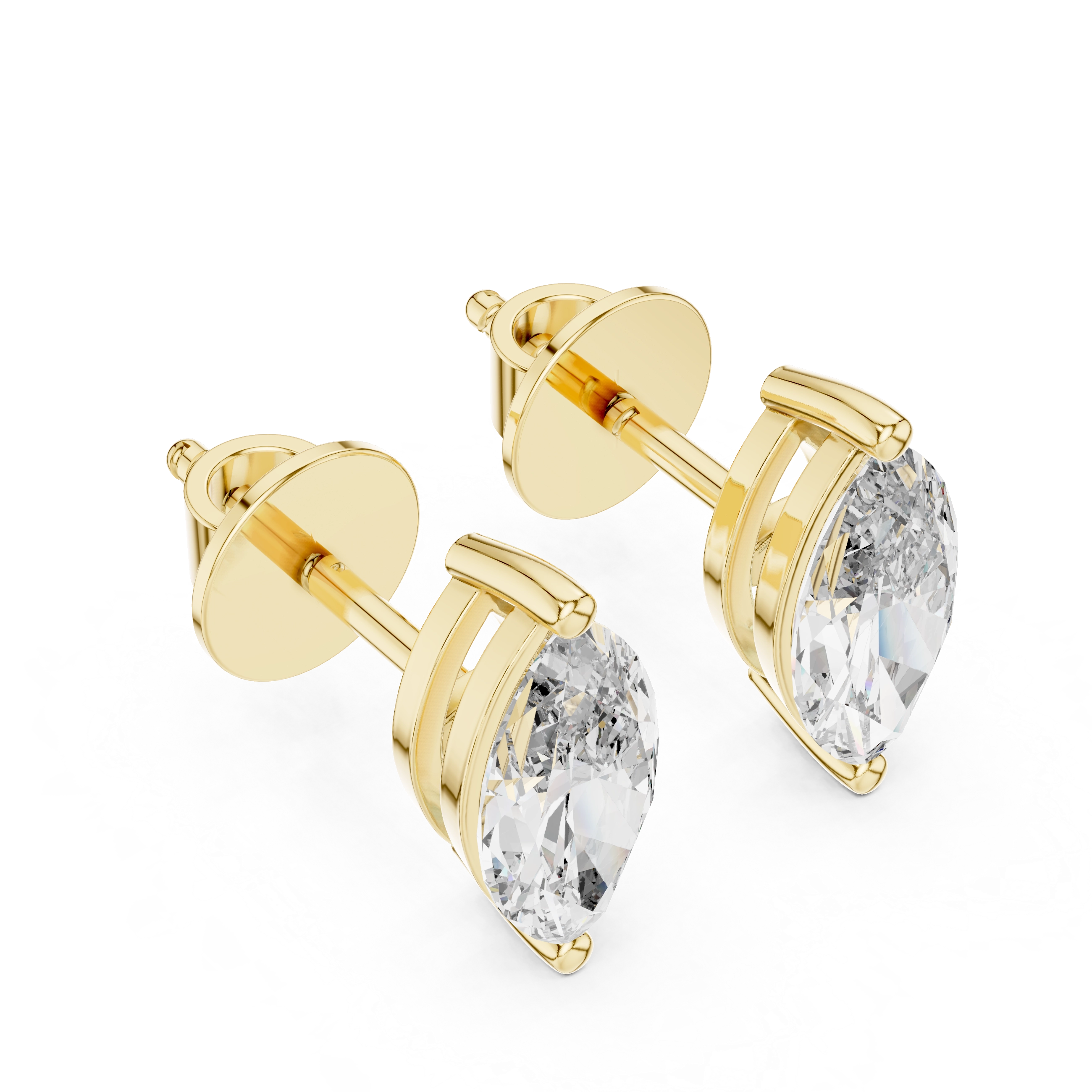 MJER03 - Marquise Cut Solitaire Earring Pair