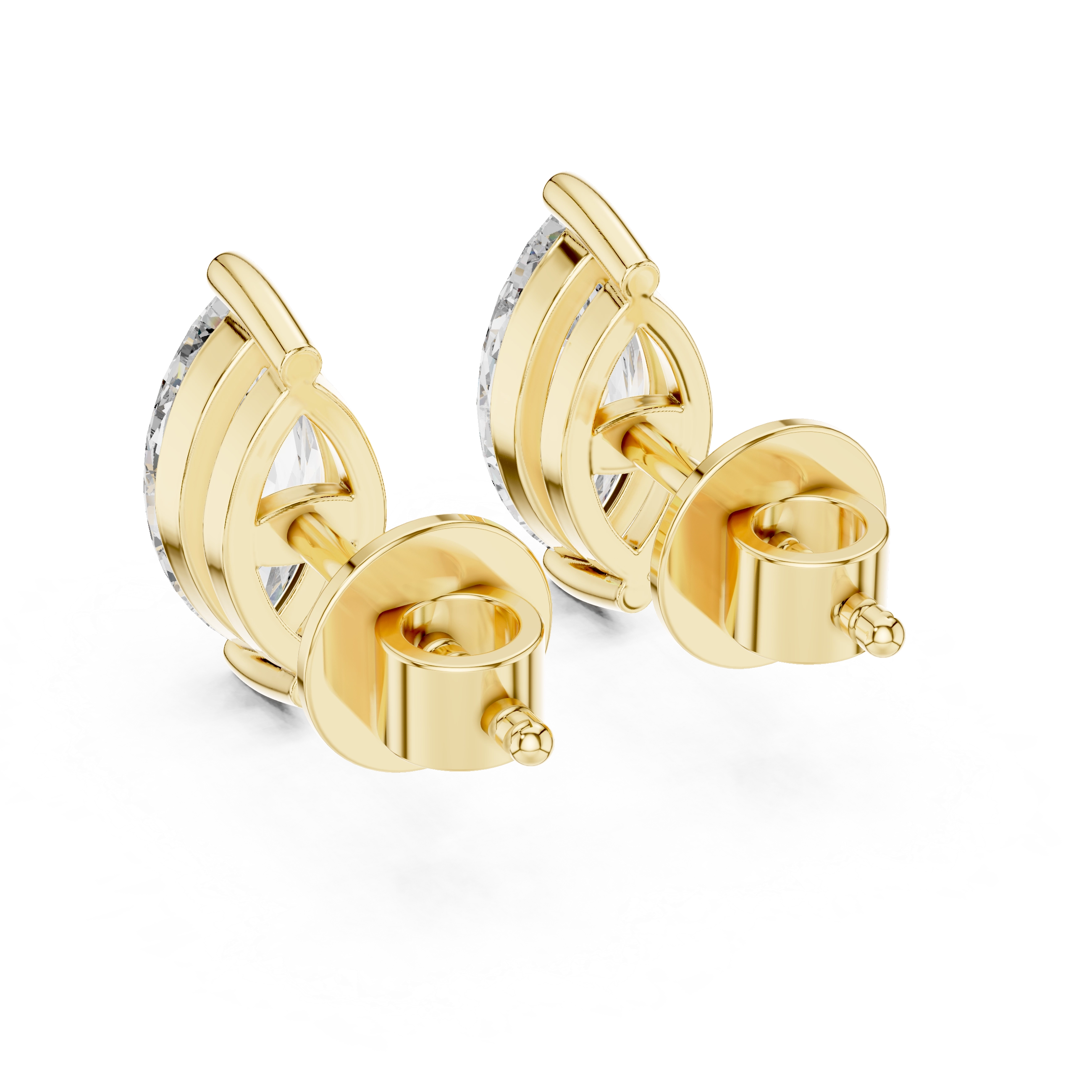 MJER03 - Marquise Cut Solitaire Earring Pair