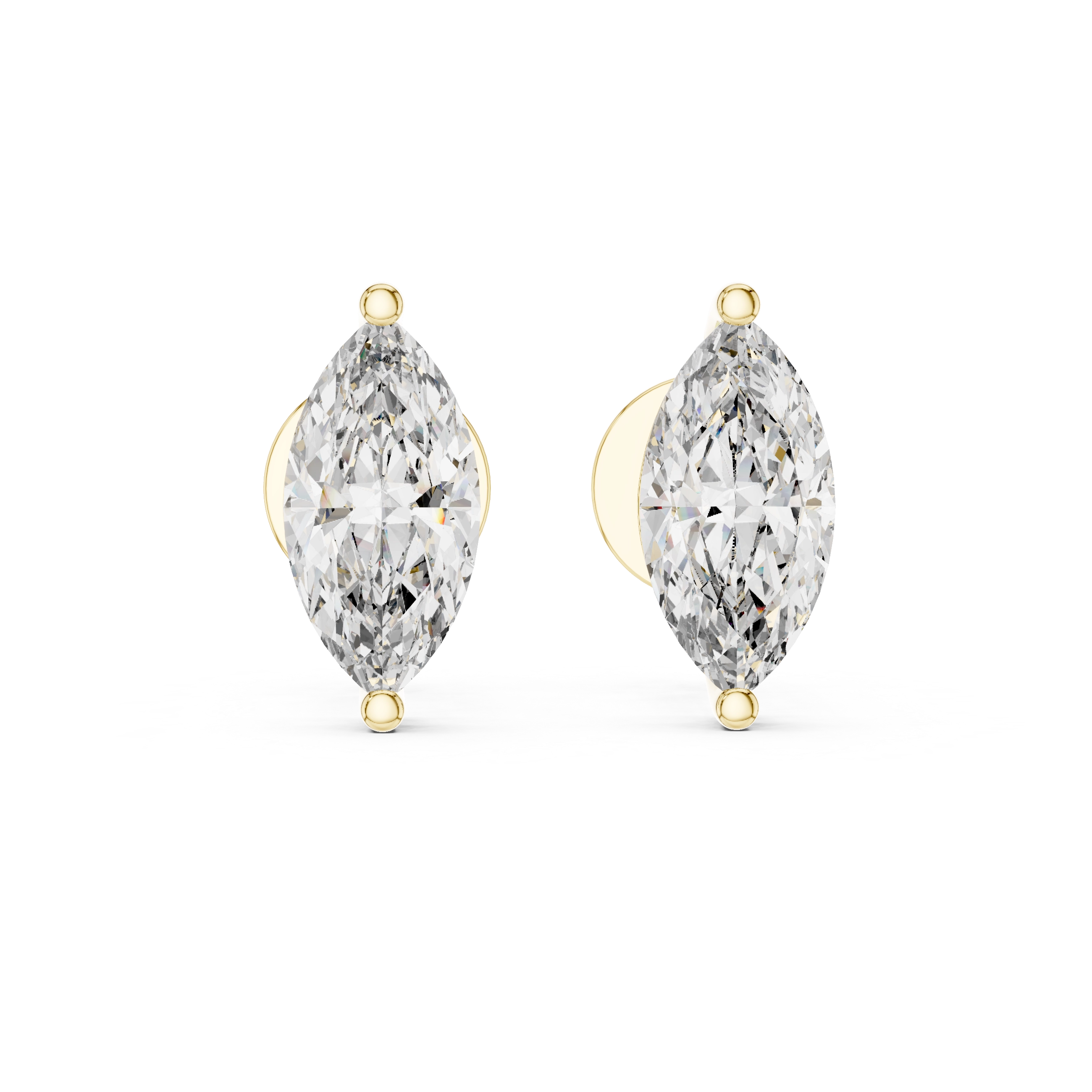 MJER03 - Marquise Cut Solitaire Earring Pair