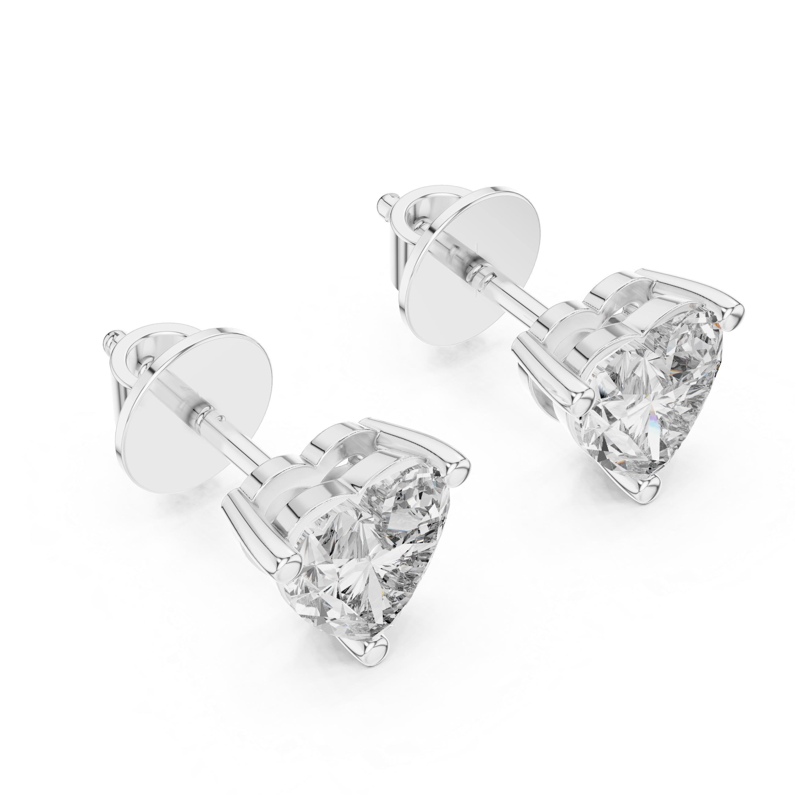 MJER05 -Romantic Heart Shaped Solitaire Studs