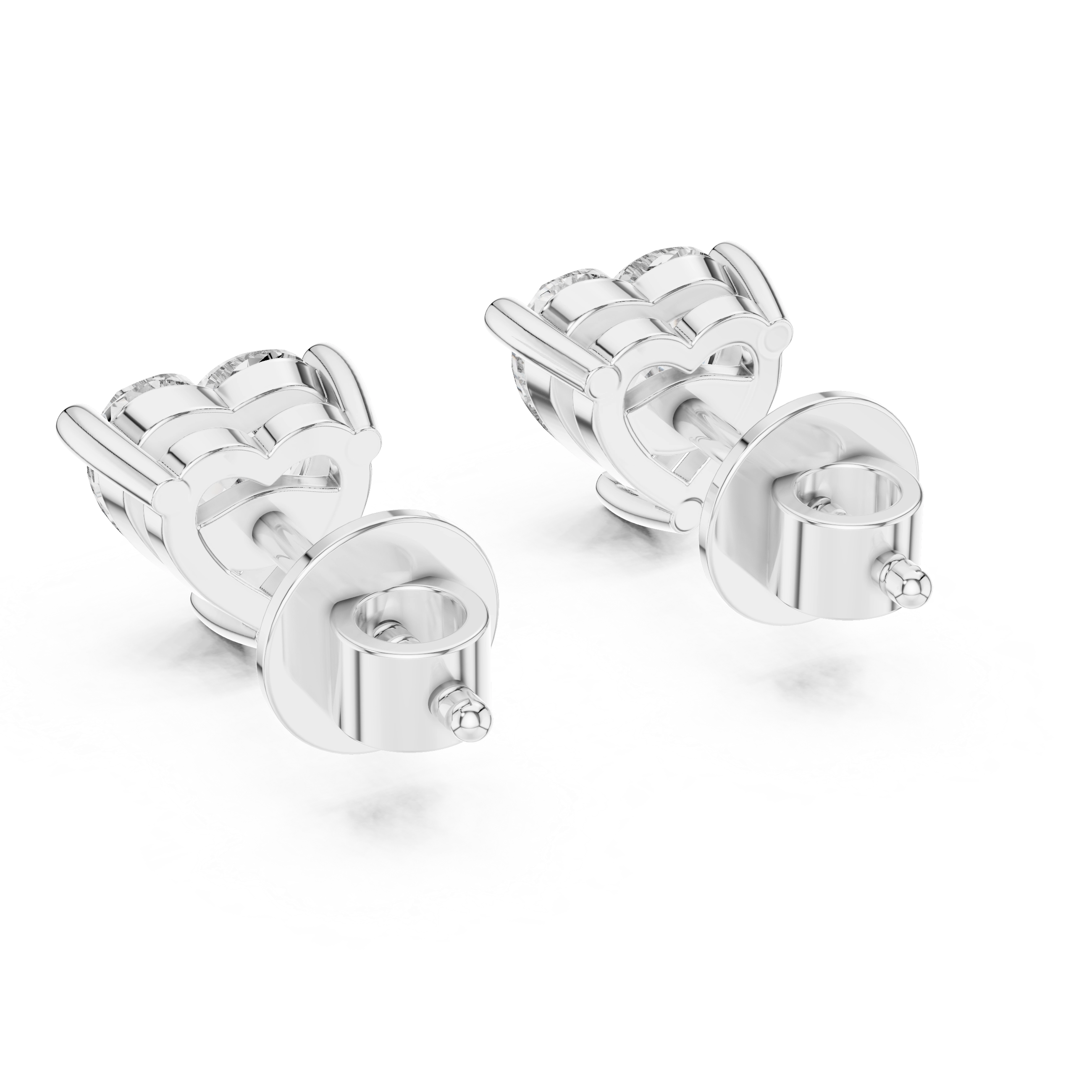 MJER05 -Romantic Heart Shaped Solitaire Studs