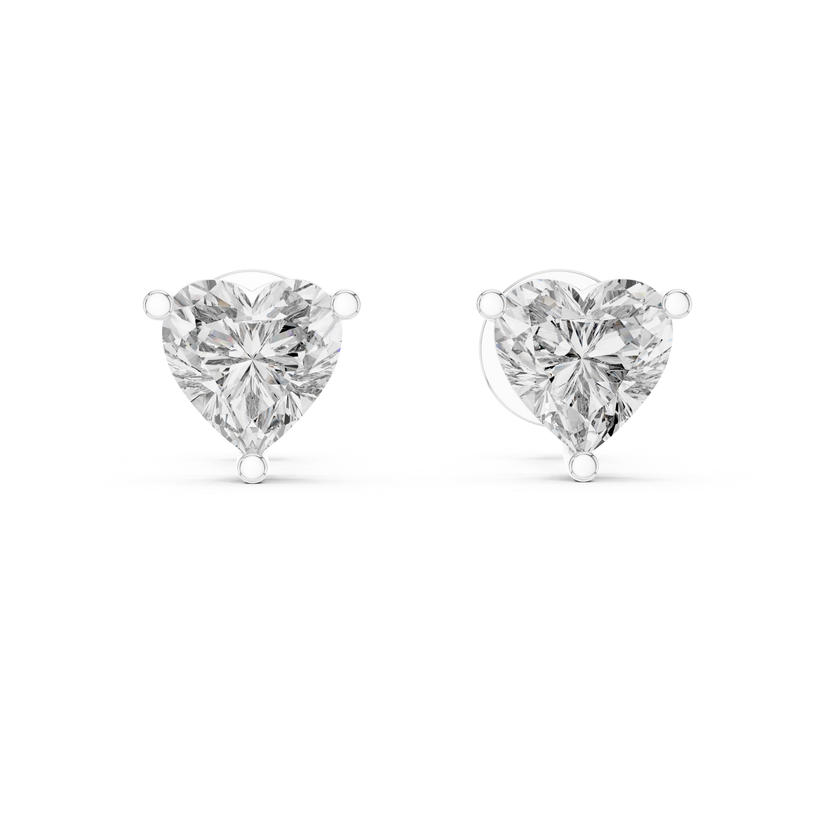 MJER05 -Romantic Heart Shaped Solitaire Studs