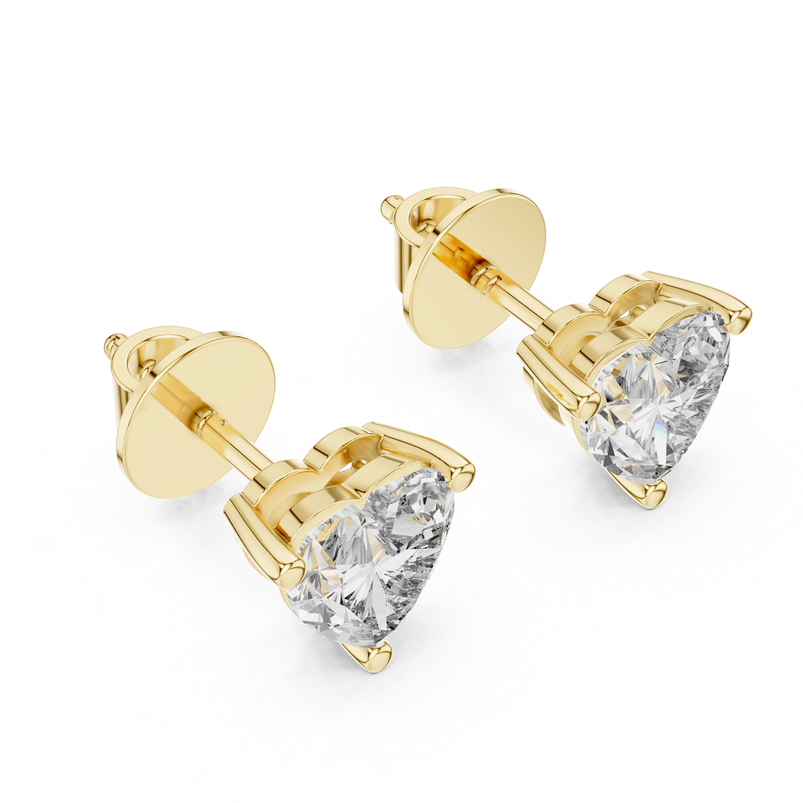 MJER05 -Romantic Heart Shaped Solitaire Studs