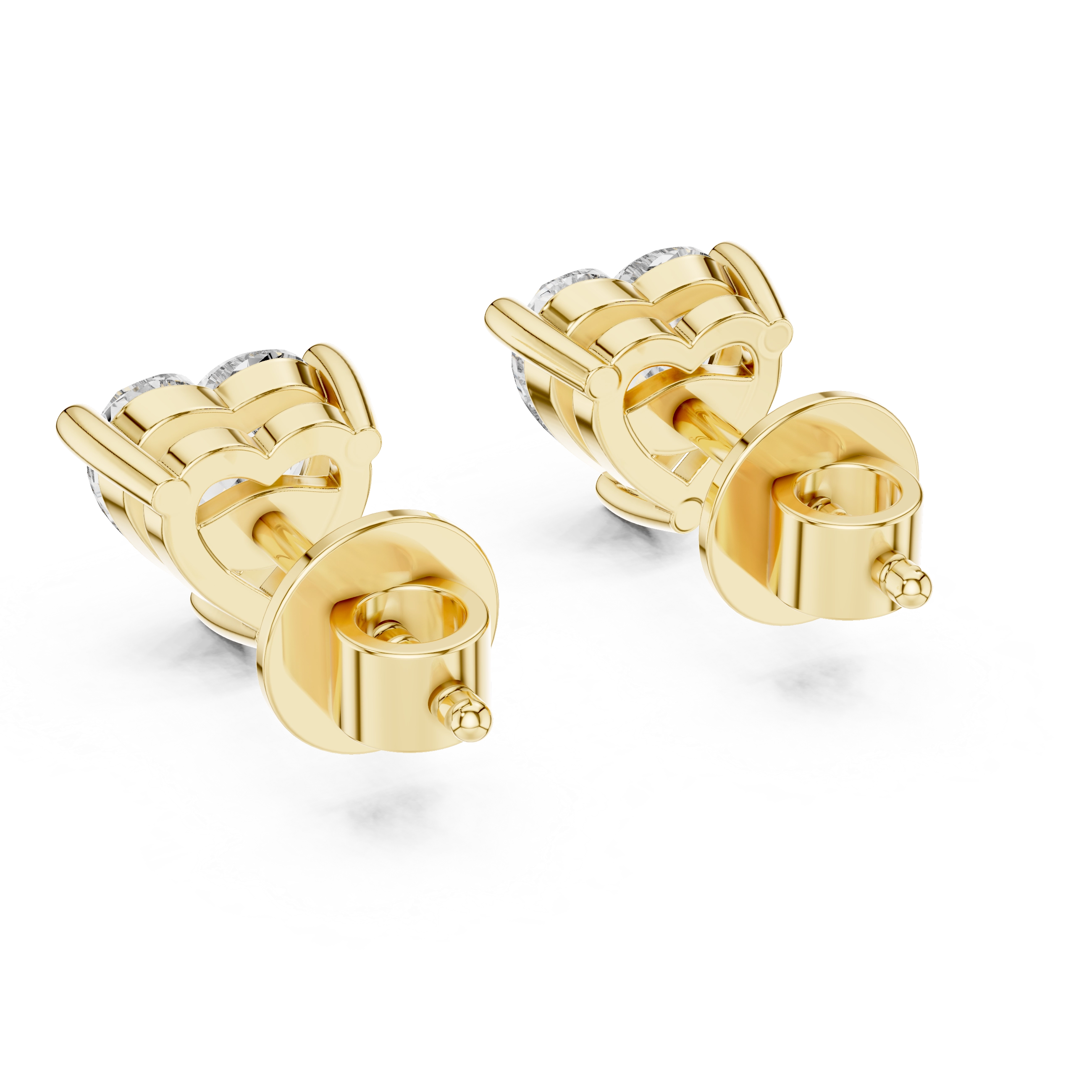 MJER05 -Romantic Heart Shaped Solitaire Studs