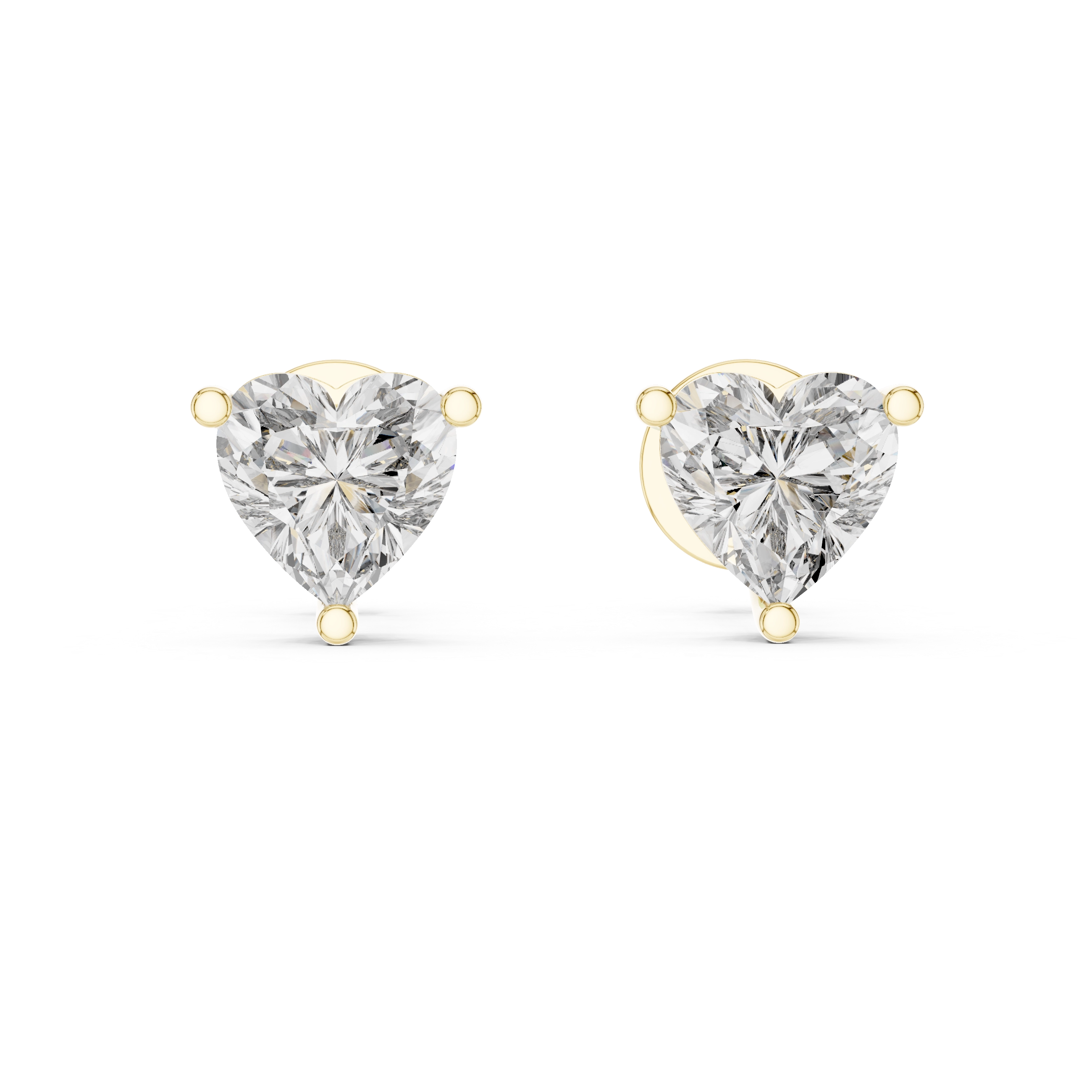 MJER05 -Romantic Heart Shaped Solitaire Studs