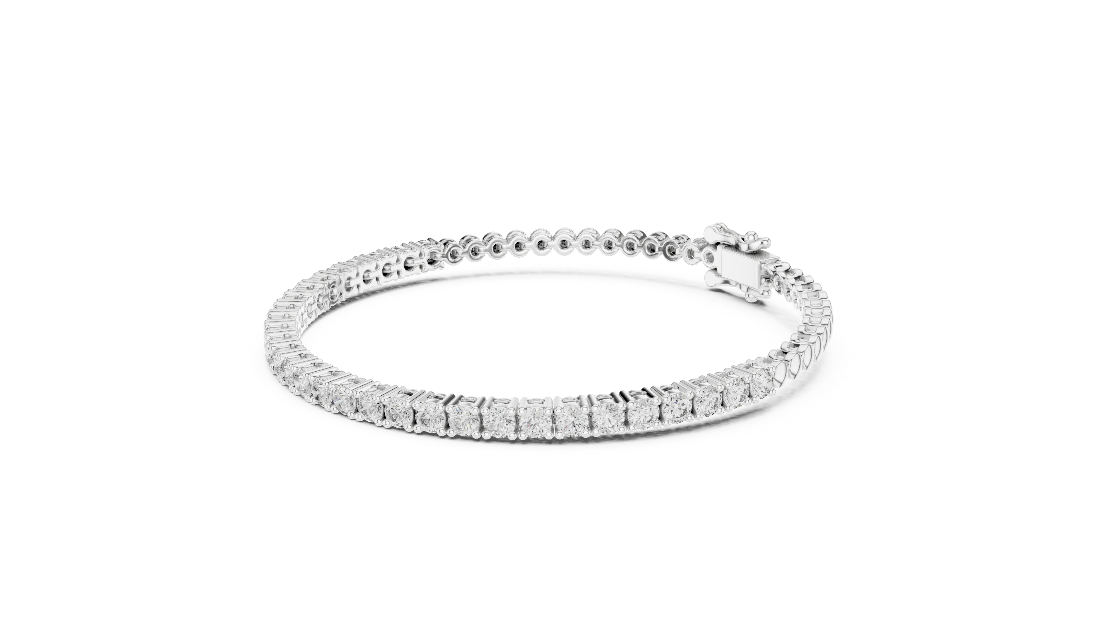 MJBR12 - Crown Set Brilliant Circular Line Armlet