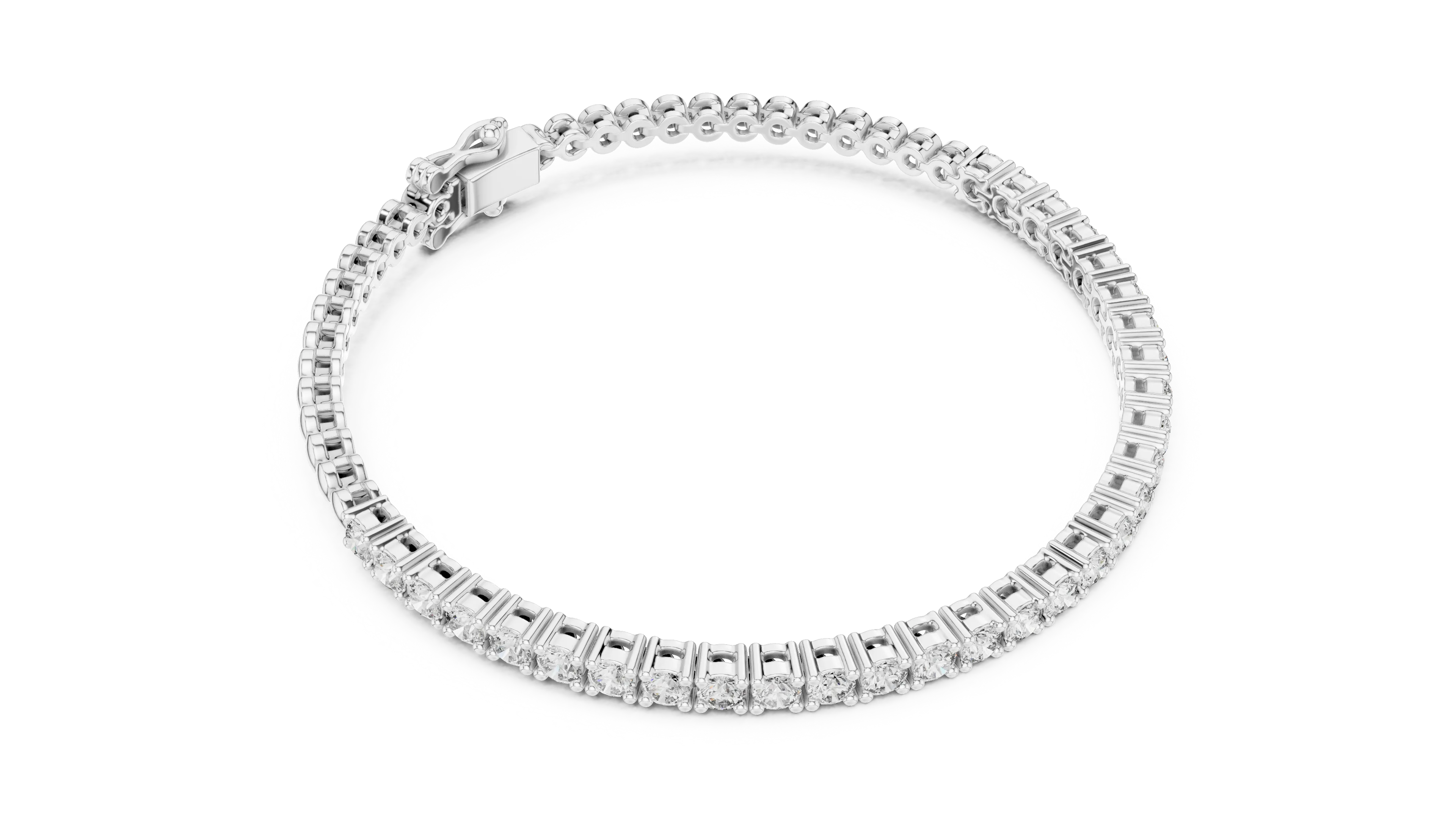 MJBR12 - Crown Set Brilliant Circular Line Armlet