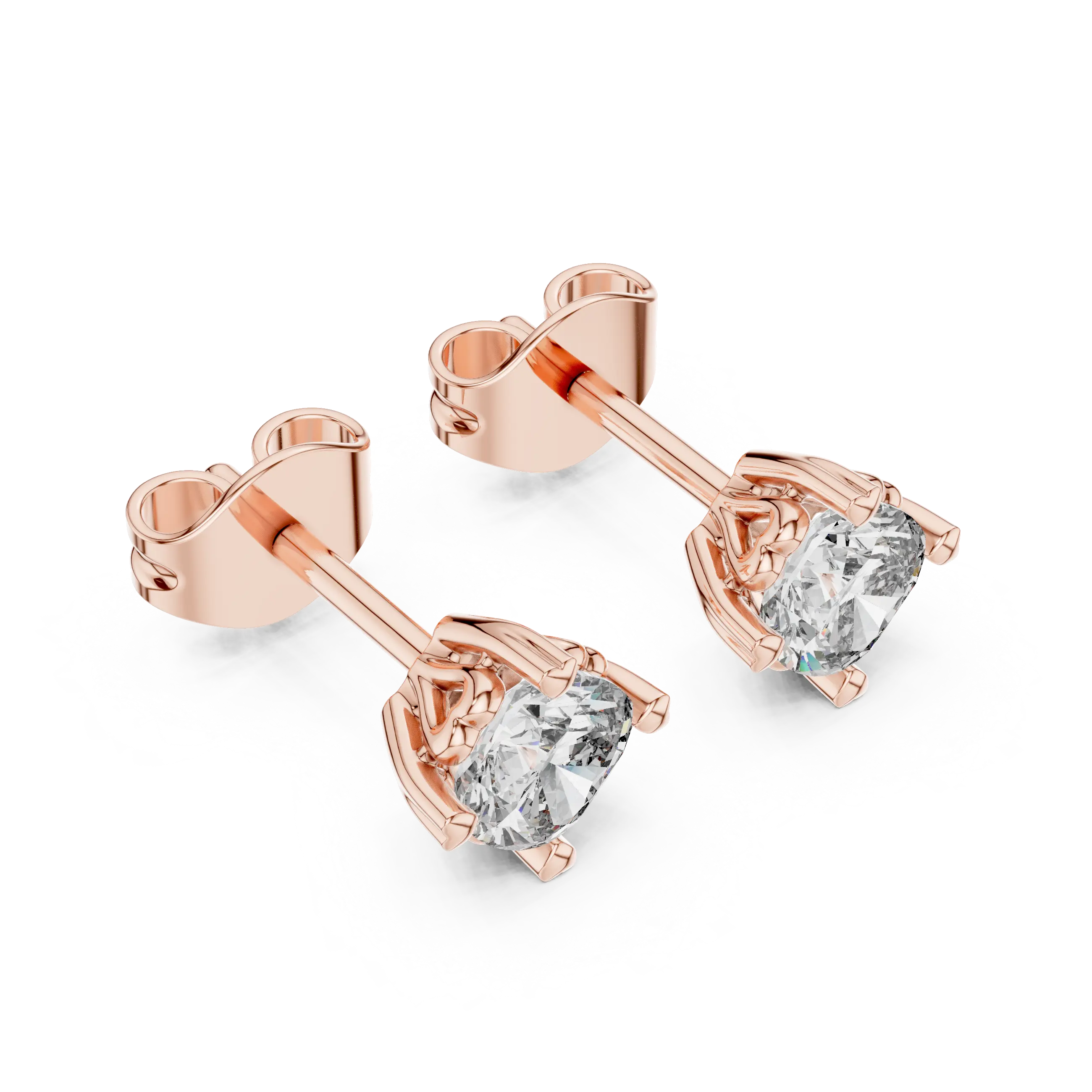 MJER79 - Scalloped Tulip Basket Solitaire Studs