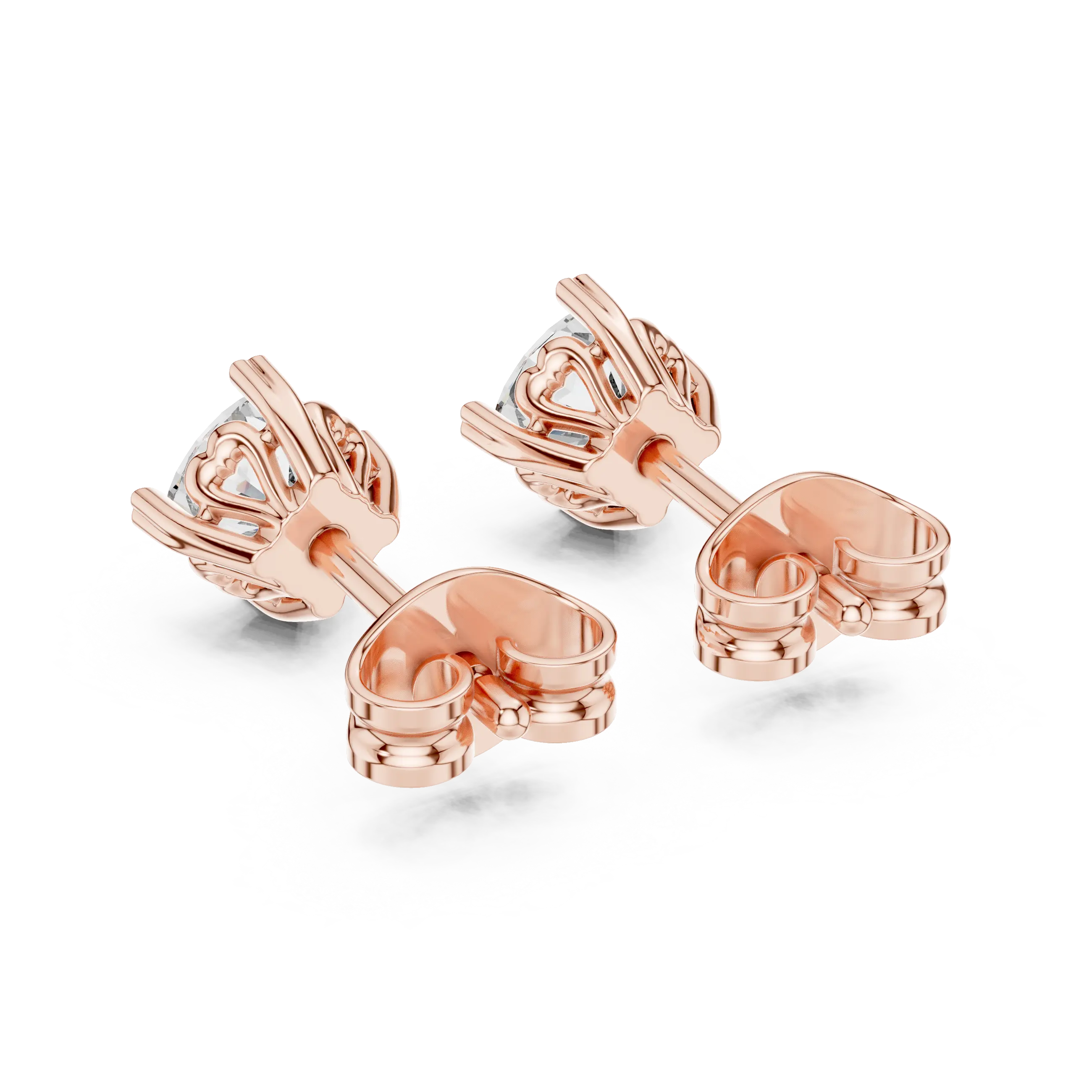 MJER79 - Scalloped Tulip Basket Solitaire Studs
