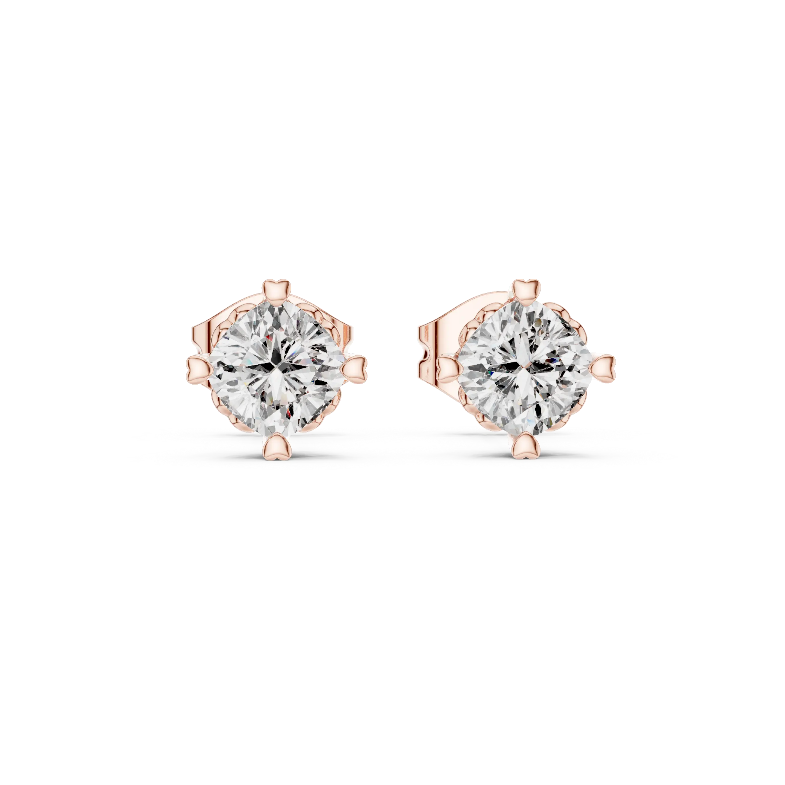 MJER79 - Scalloped Tulip Basket Solitaire Studs