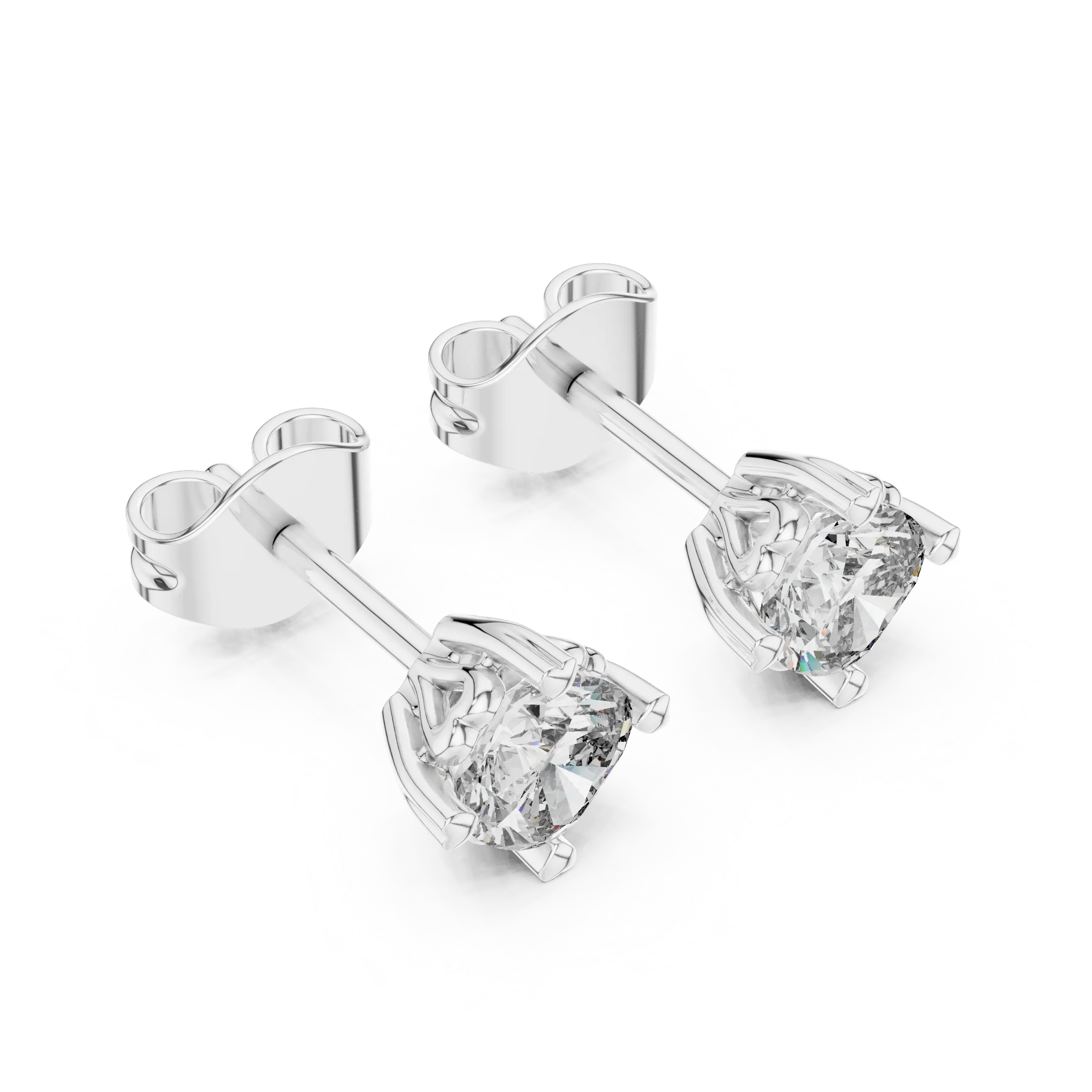 MJER79 - Scalloped Tulip Basket Solitaire Studs