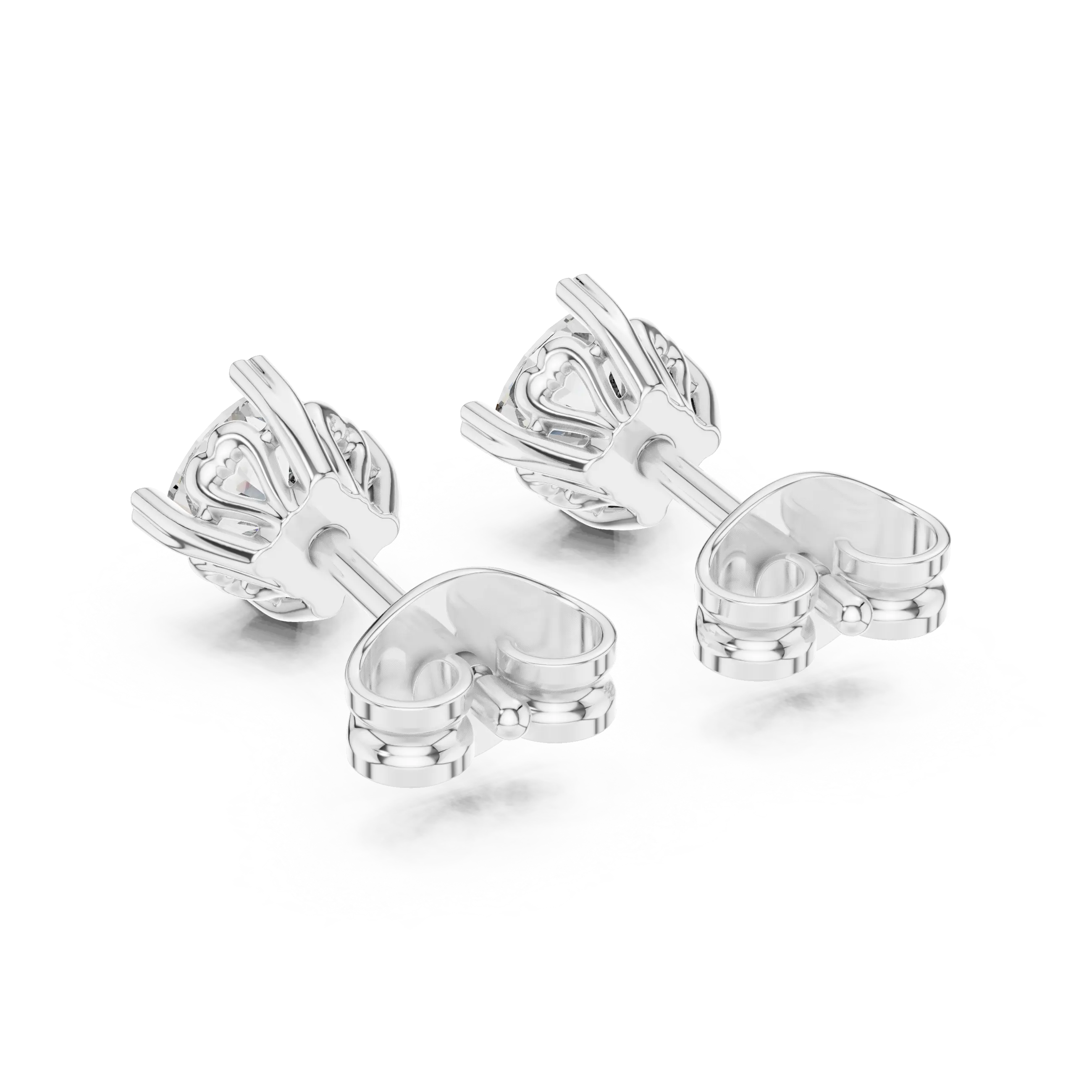 MJER79 - Scalloped Tulip Basket Solitaire Studs