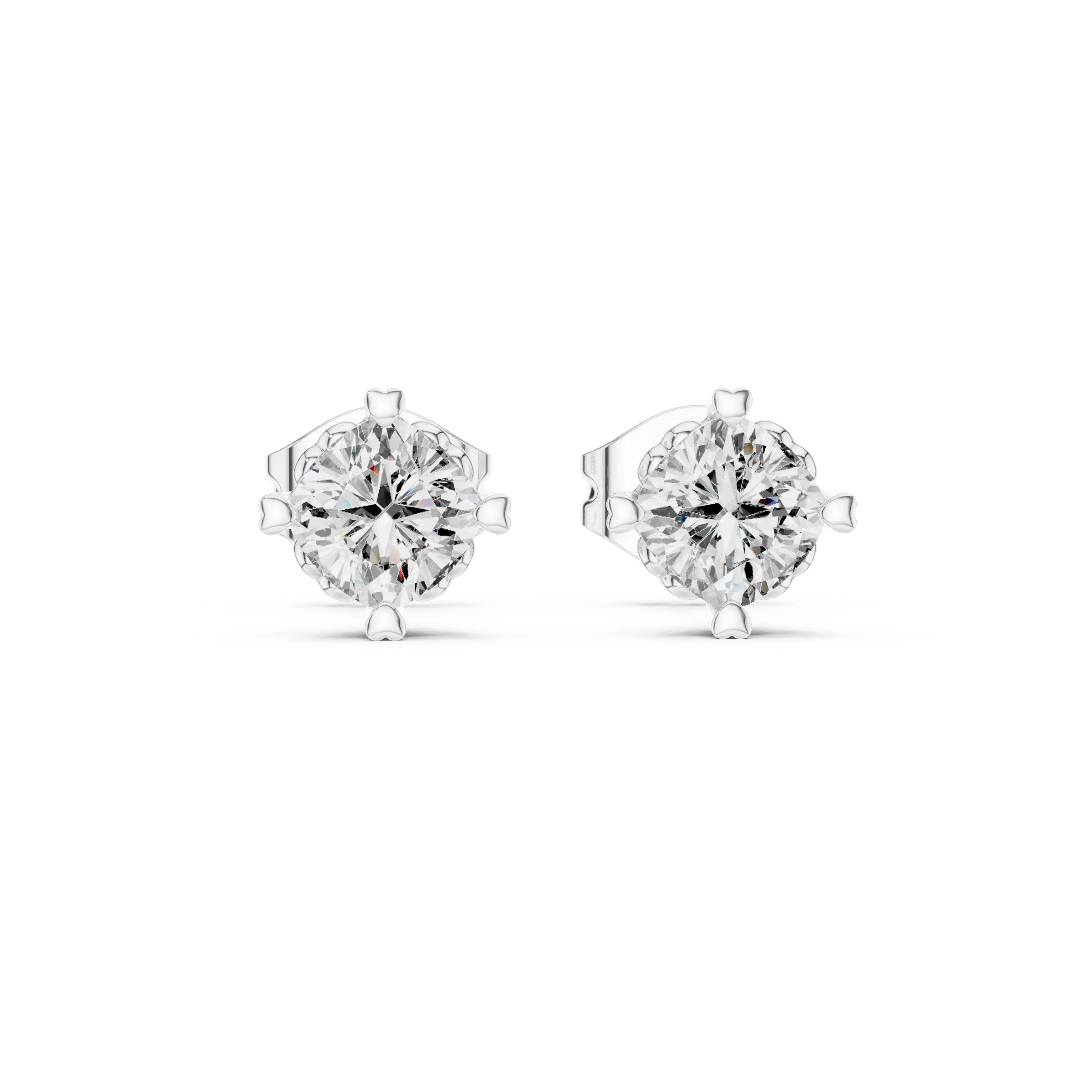 MJER79 - Scalloped Tulip Basket Solitaire Studs