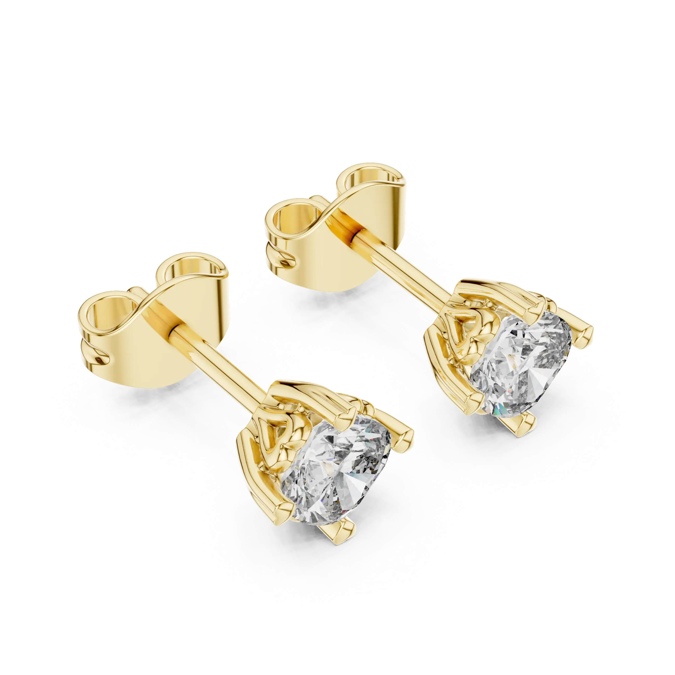 MJER79 - Scalloped Tulip Basket Solitaire Studs