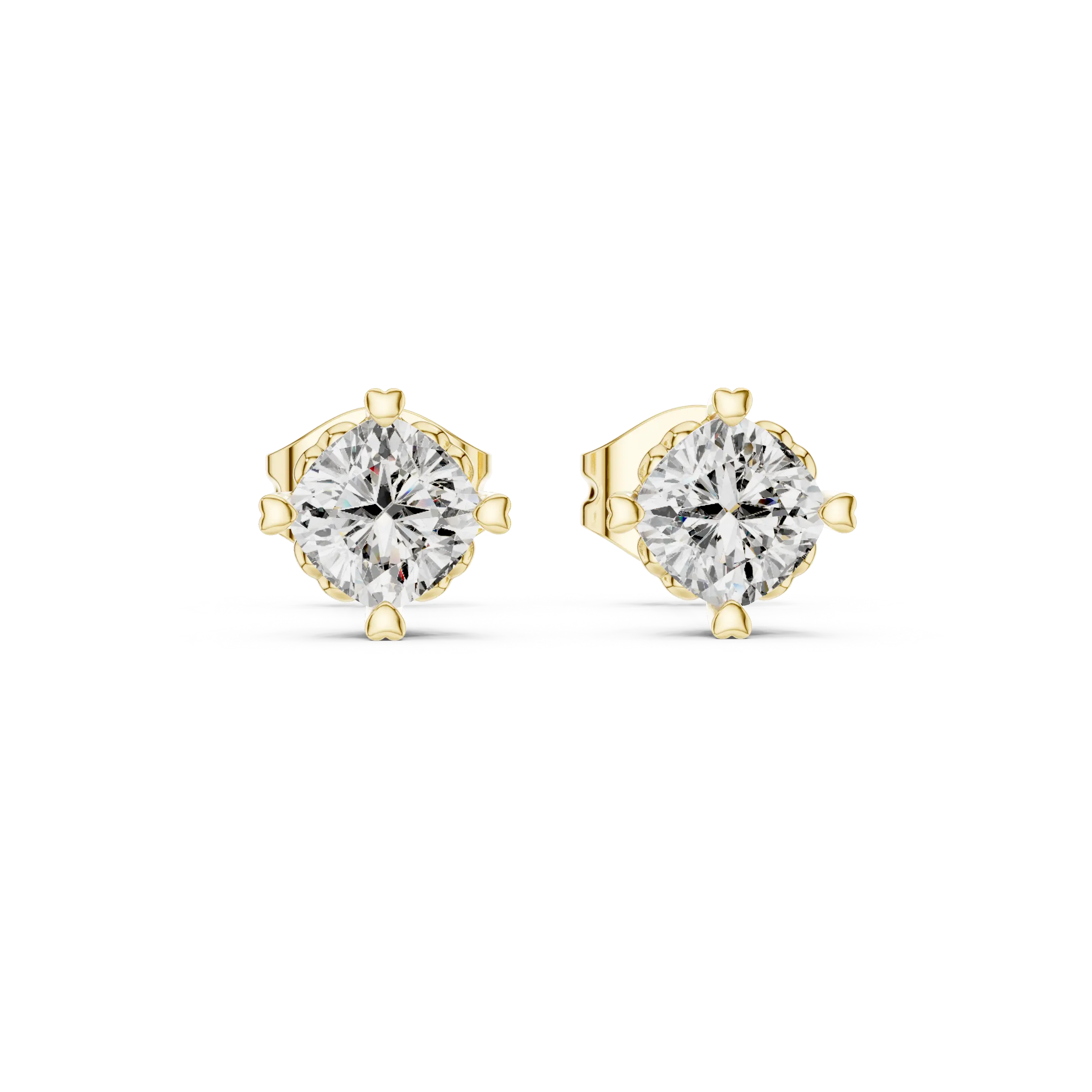 MJER79 - Scalloped Tulip Basket Solitaire Studs