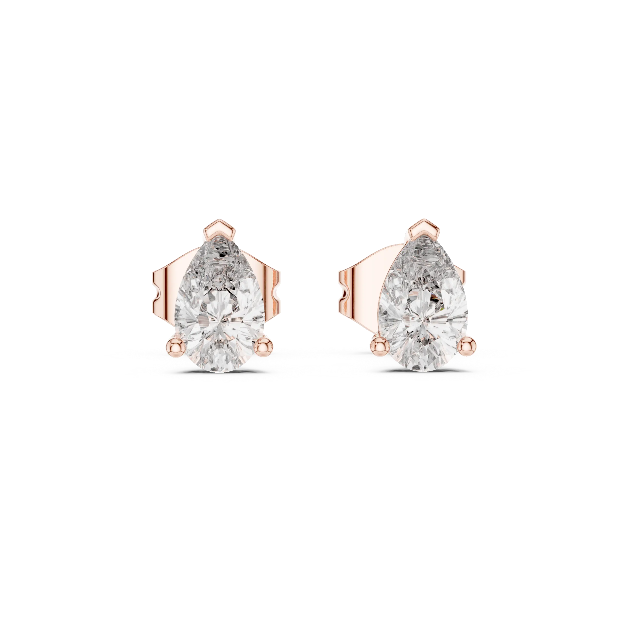 MJER38 - Pear Cut Teardrop Solitaire Studs