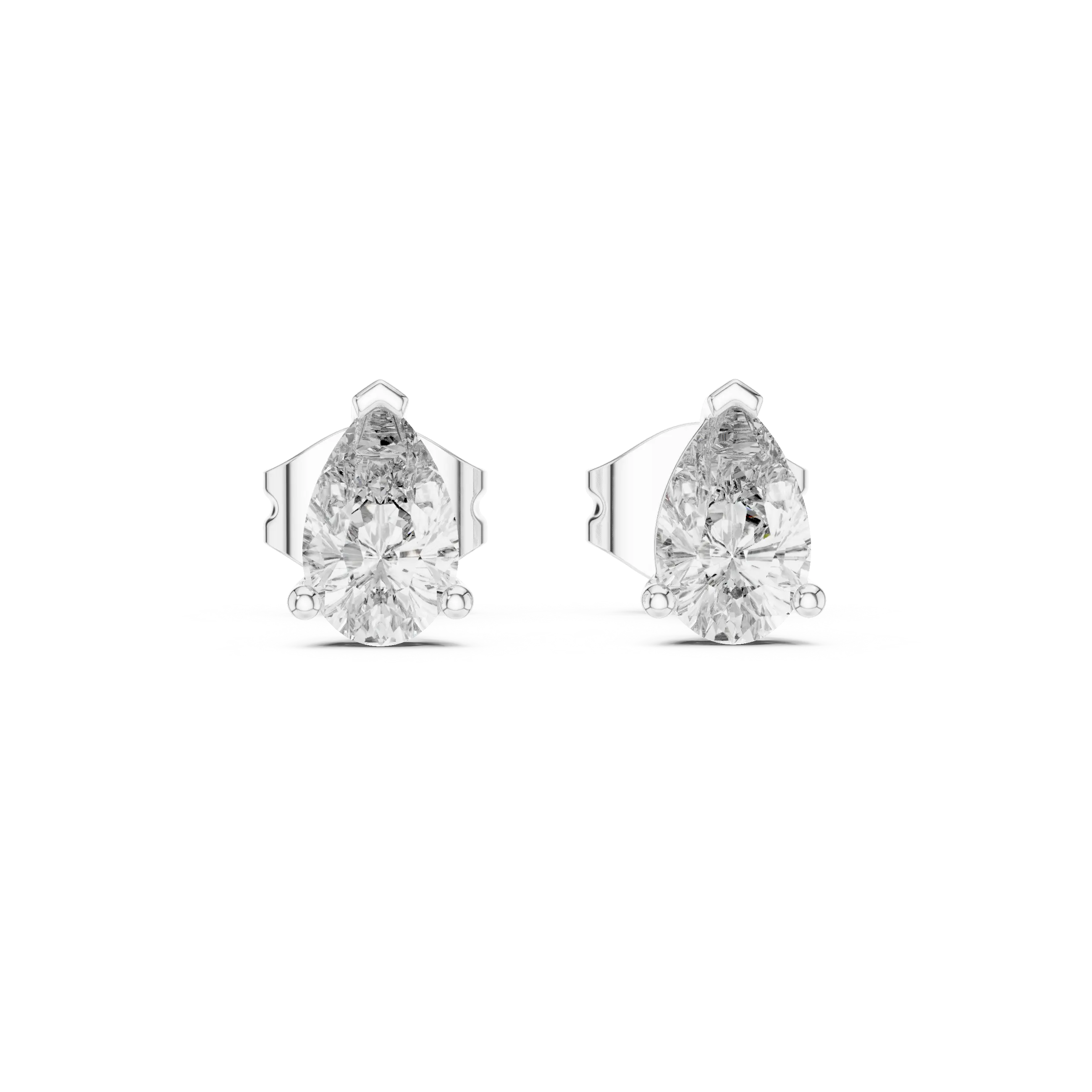 MJER38 - Pear Cut Teardrop Solitaire Studs