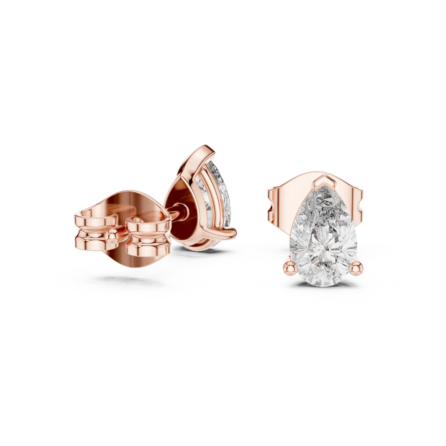 MJER38 - Pear Cut Teardrop Solitaire Studs