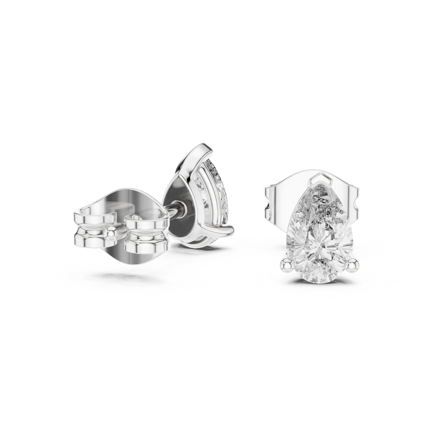 MJER38 - Pear Cut Teardrop Solitaire Studs