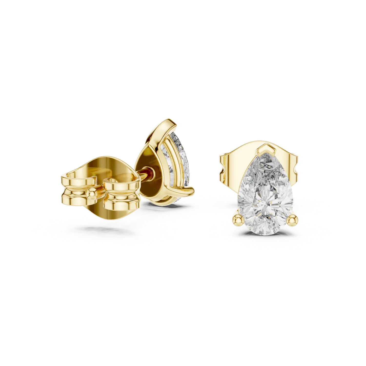 MJER38 - Pear Cut Teardrop Solitaire Studs