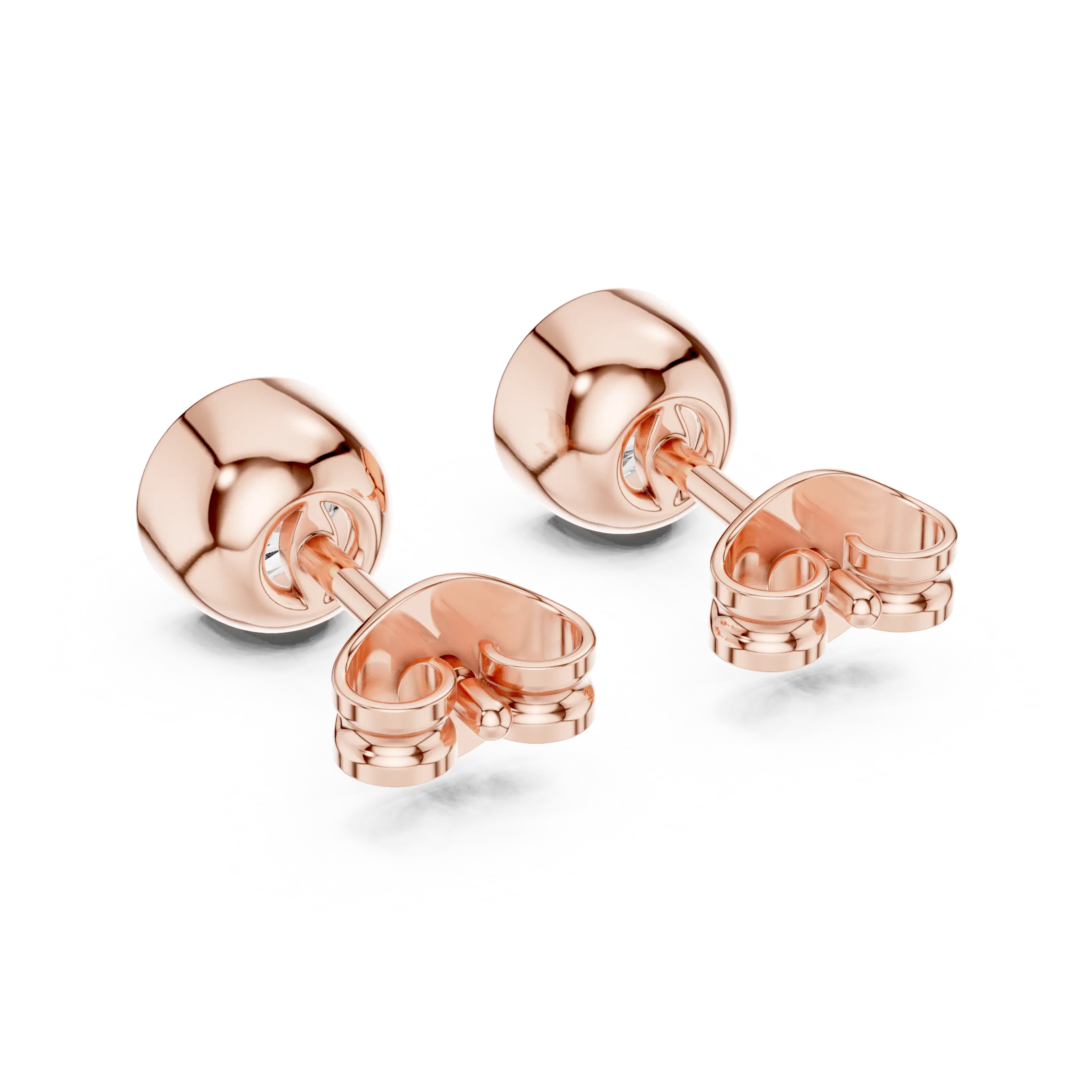 MJER81 - Modern Bezel-Set Round Brilliant Studs