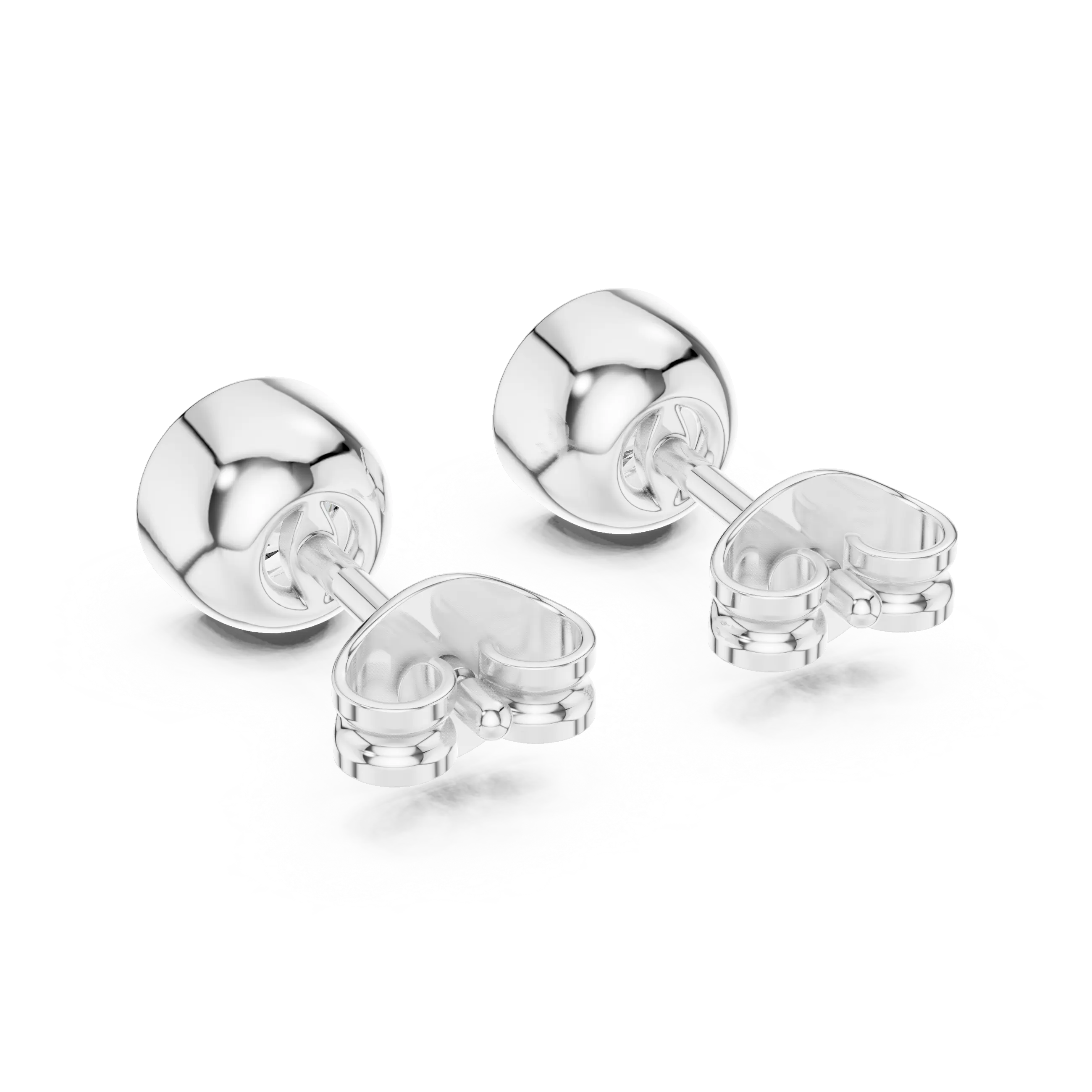 MJER81 - Modern Bezel-Set Round Brilliant Studs