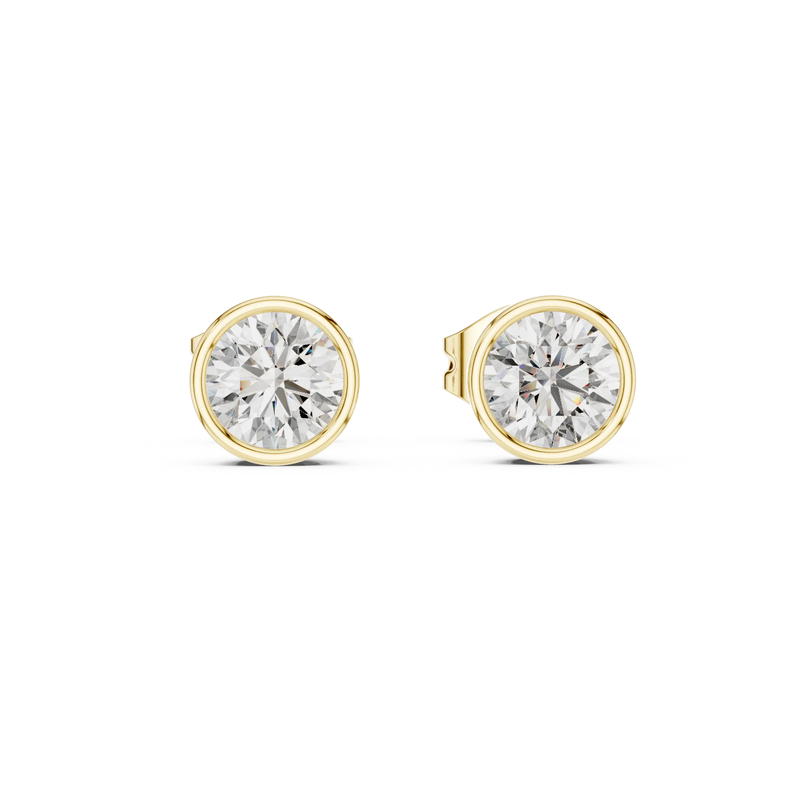 MJER81 - Modern Bezel-Set Round Brilliant Studs