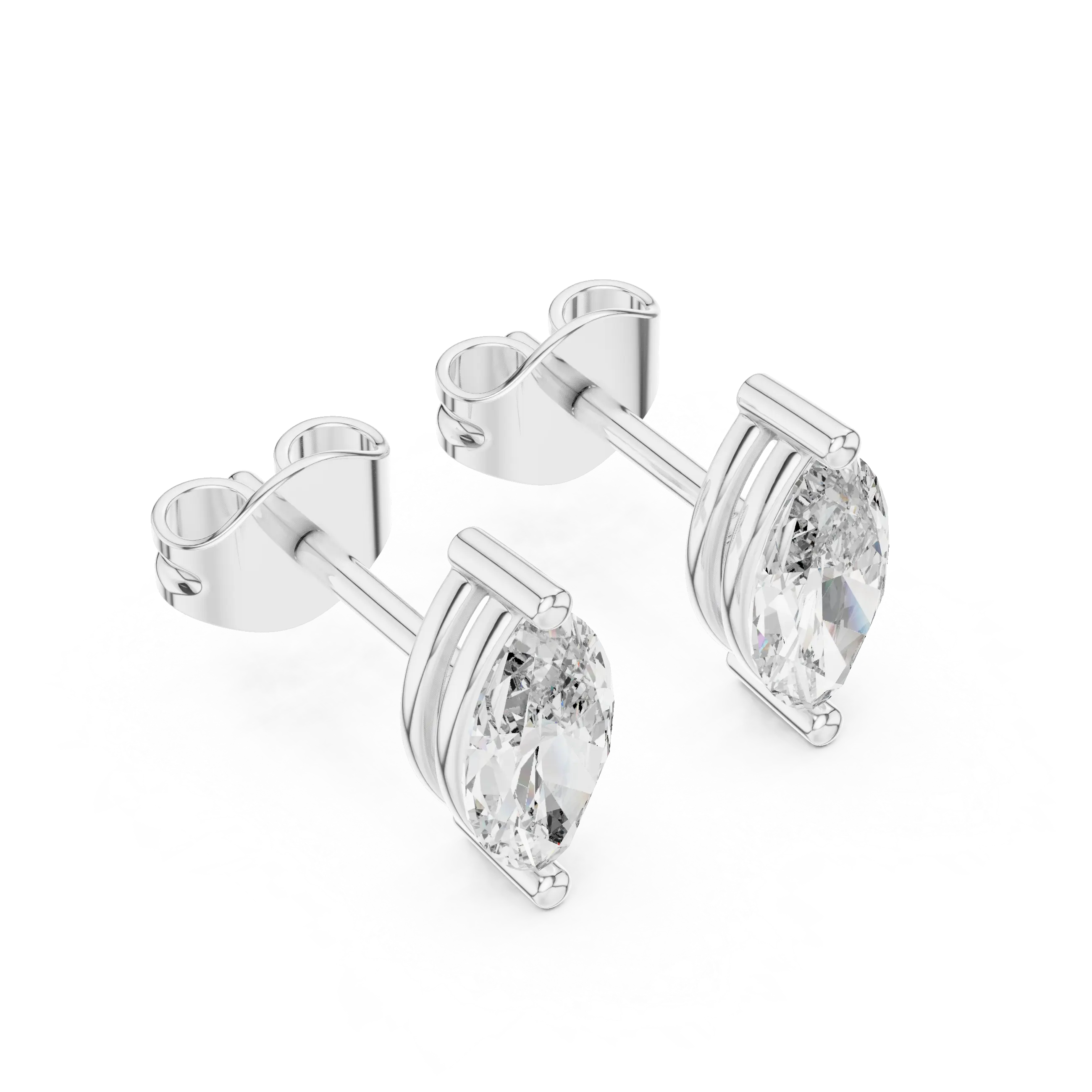 MJER58 - Marquise Cut Two-Prong Solitaire Studs