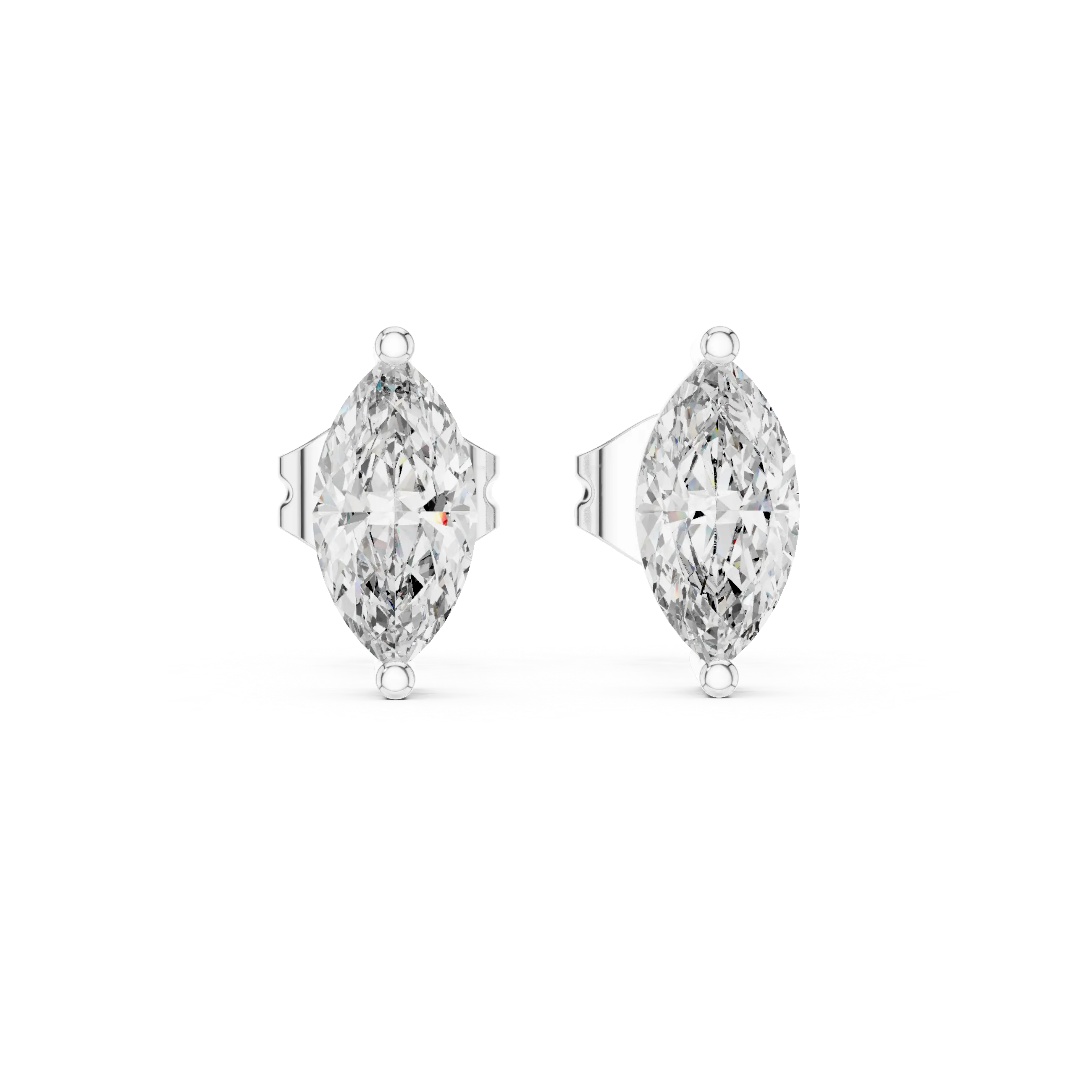 MJER58 - Marquise Cut Two-Prong Solitaire Studs