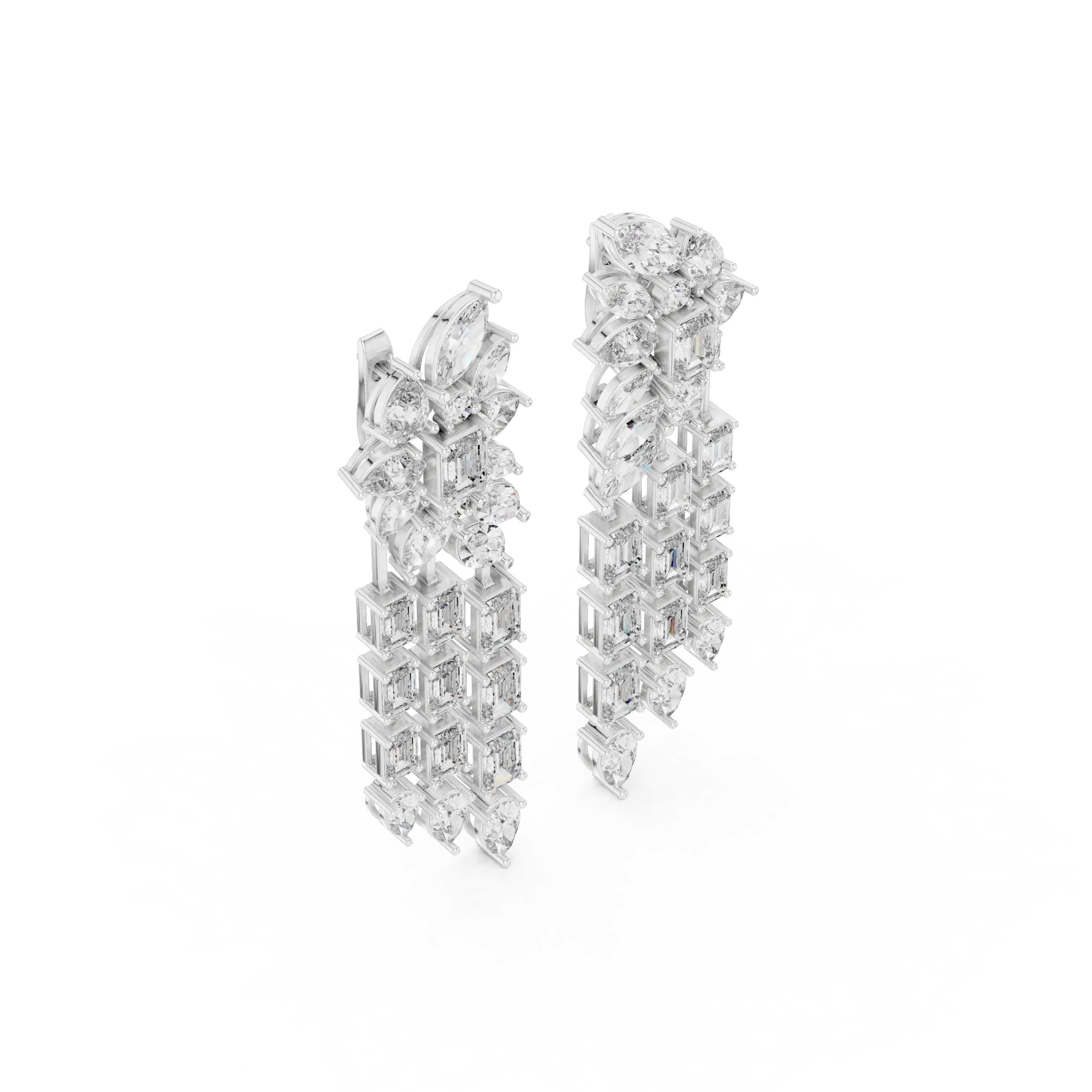 MJER60 - Botanical Fringe Chandelier Earrings