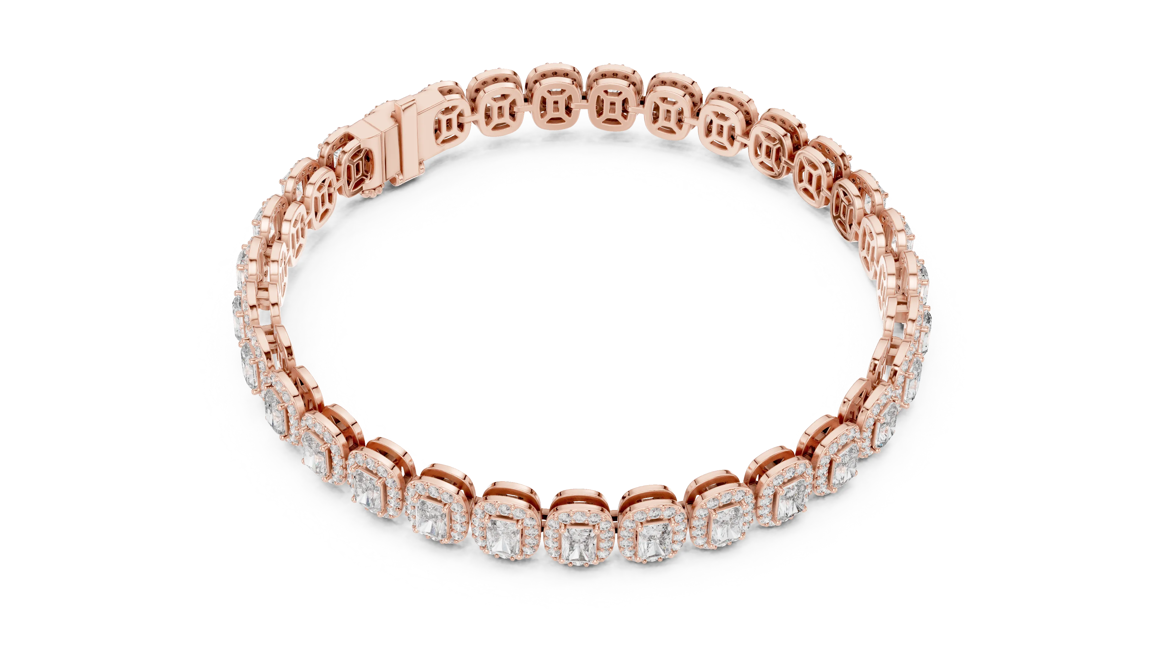 MJBR16 - Encased Radiant Gemstone Statement Band