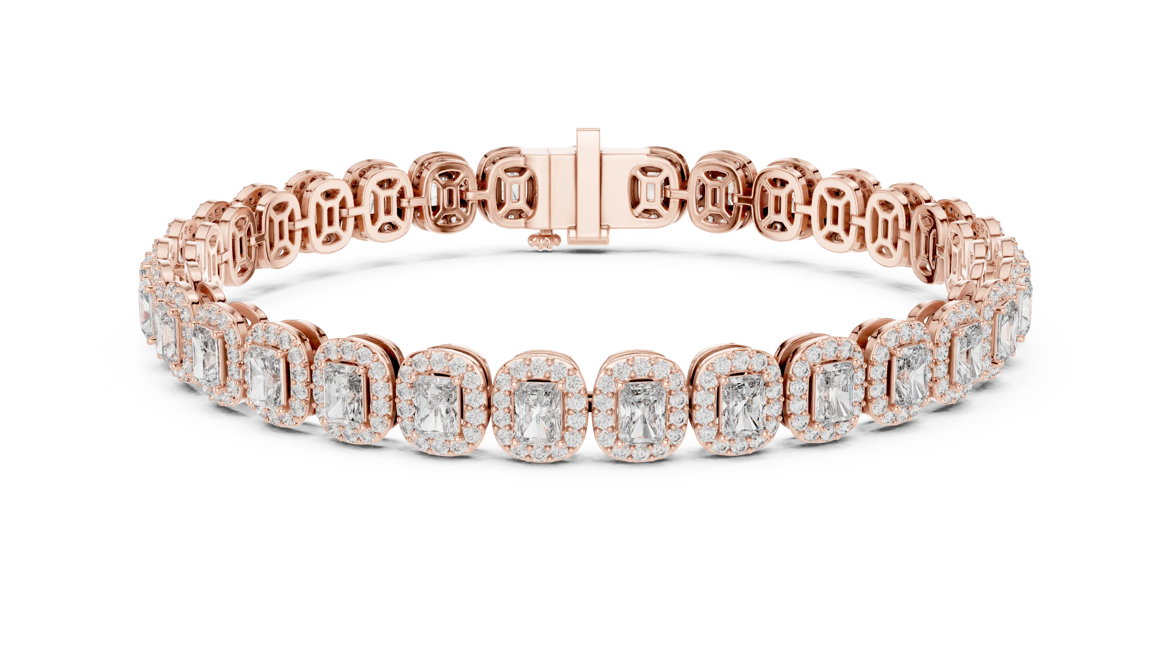 MJBR16 - Encased Radiant Gemstone Statement Band