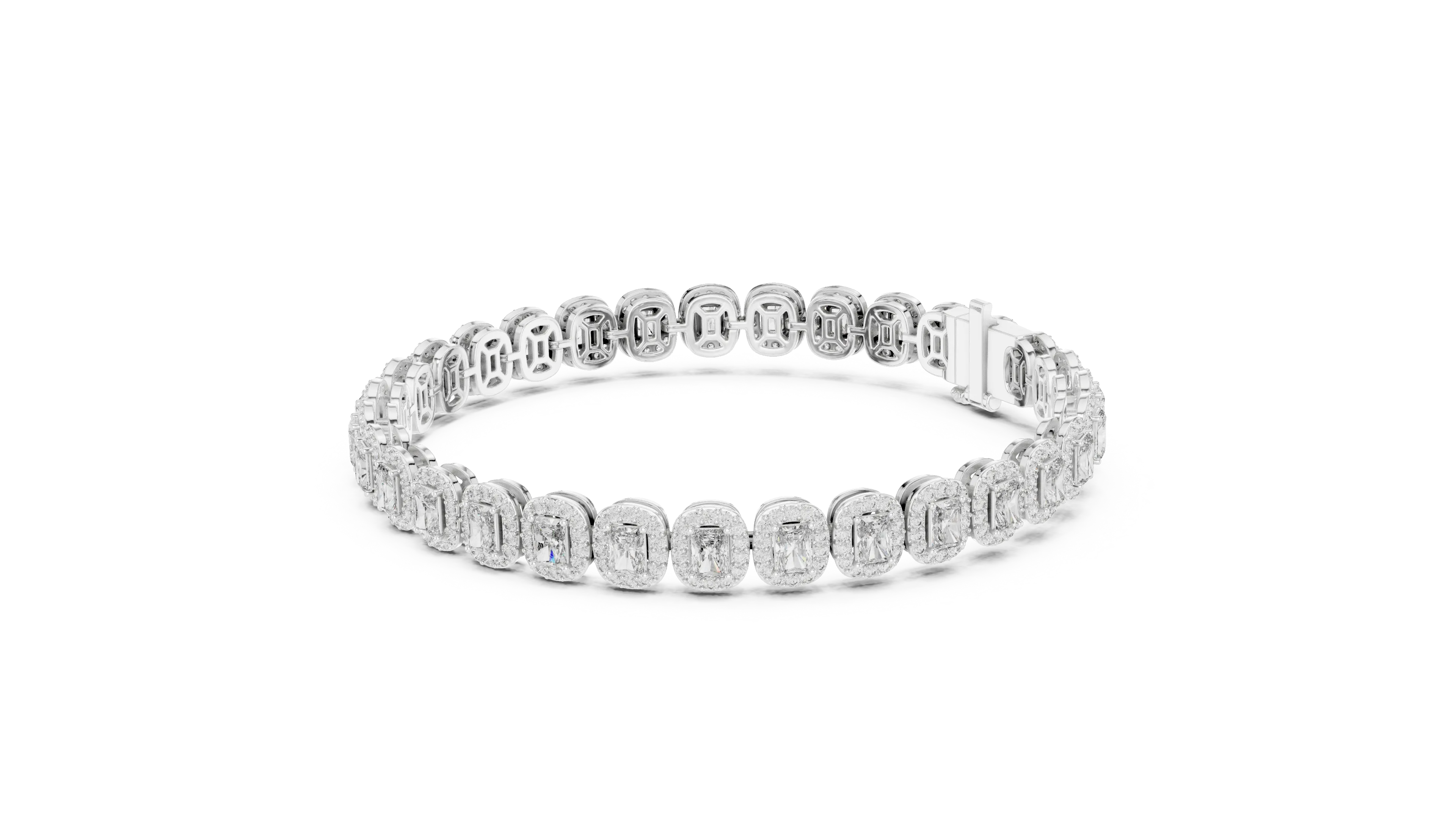 MJBR16 - Encased Radiant Gemstone Statement Band