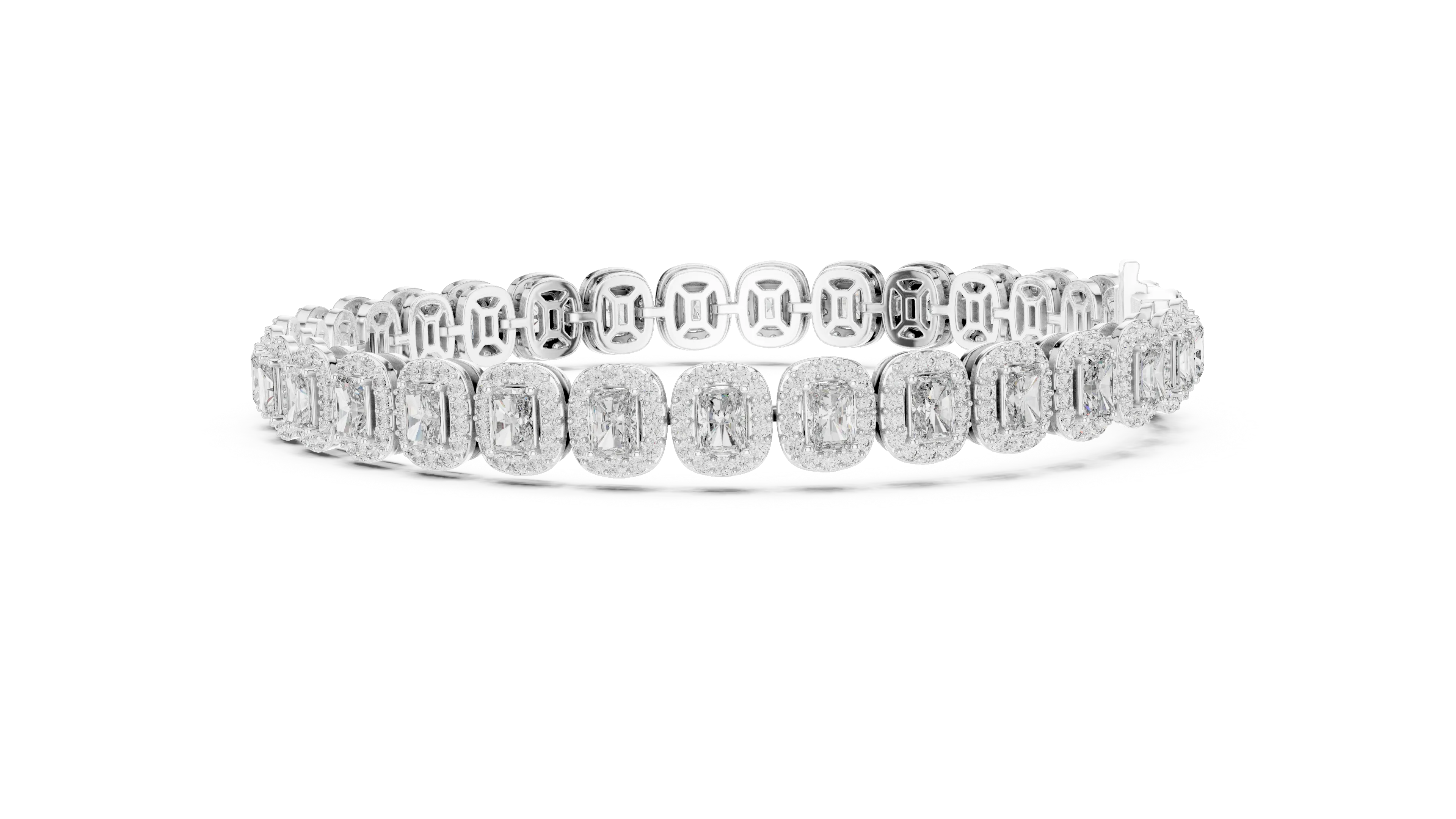 MJBR16 - Encased Radiant Gemstone Statement Band