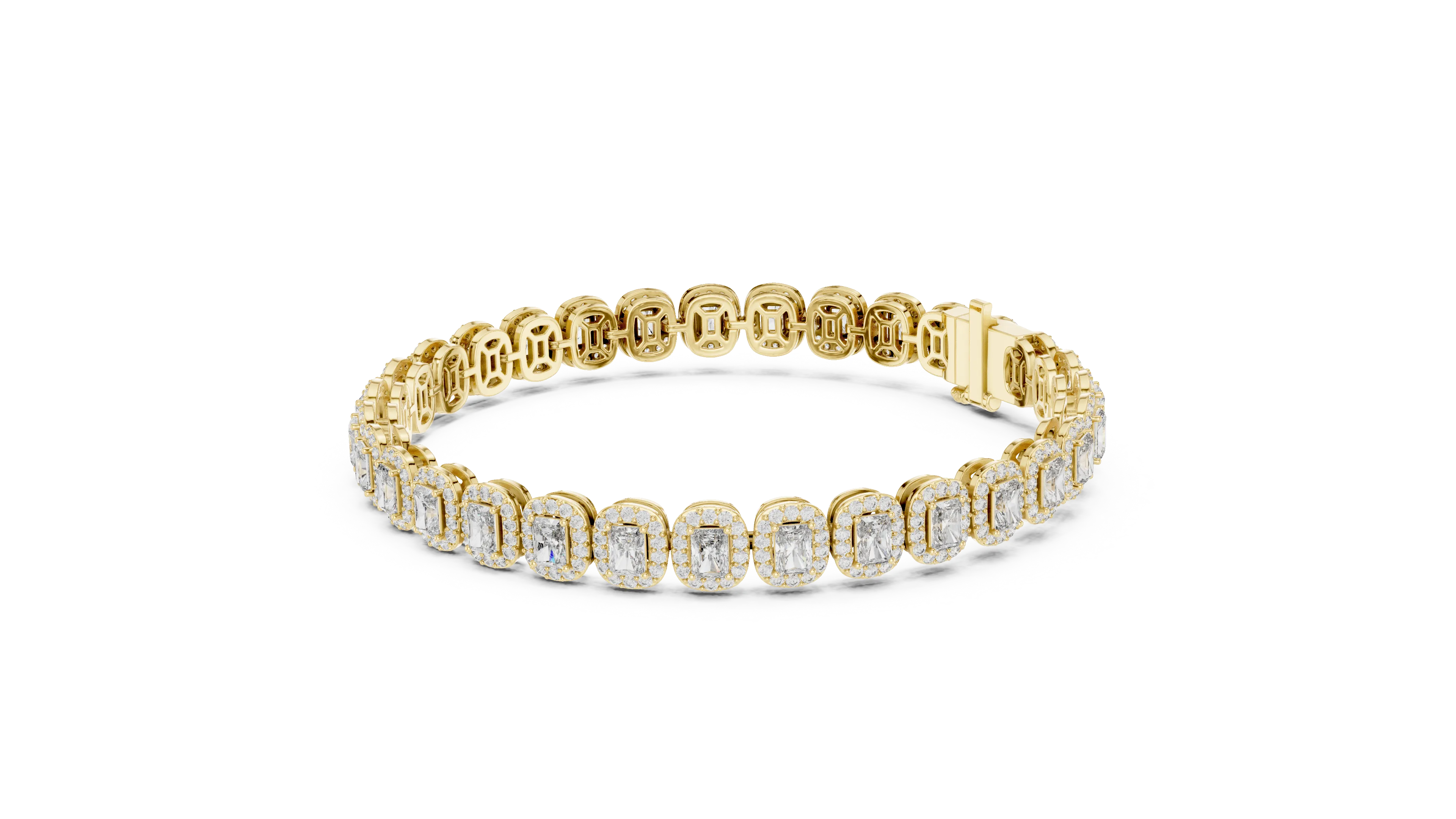 MJBR16 - Encased Radiant Gemstone Statement Band