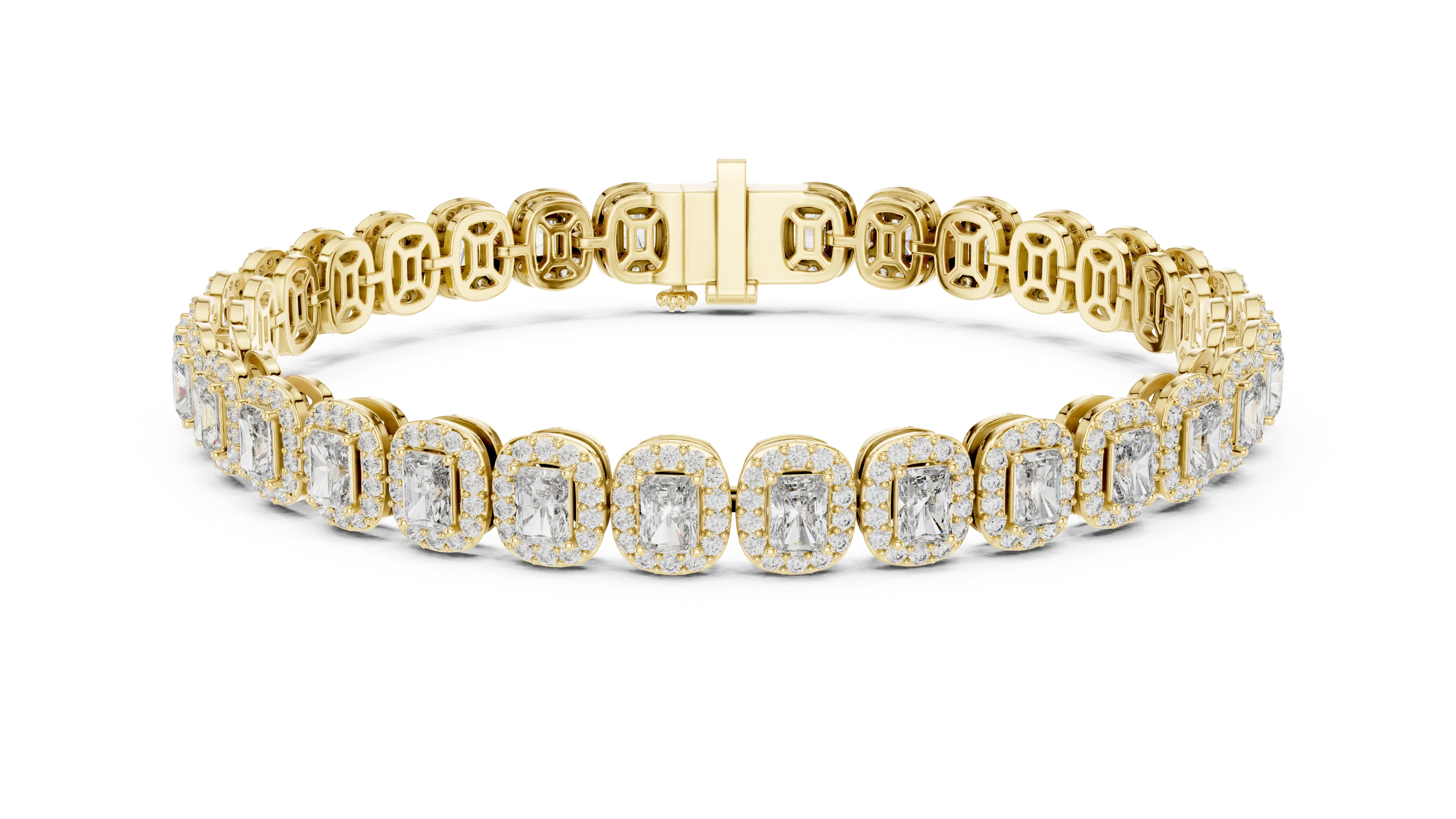 MJBR16 - Encased Radiant Gemstone Statement Band