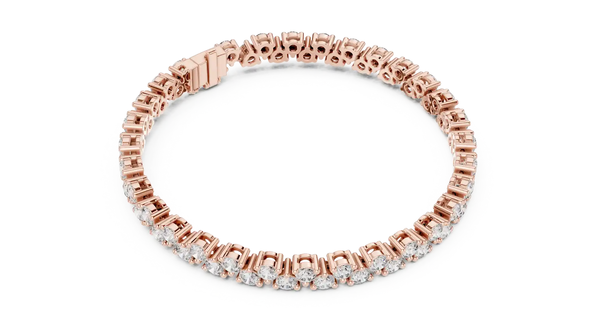 MJBR20 - Zig-Zag Prong Set Brilliant Linked Strand